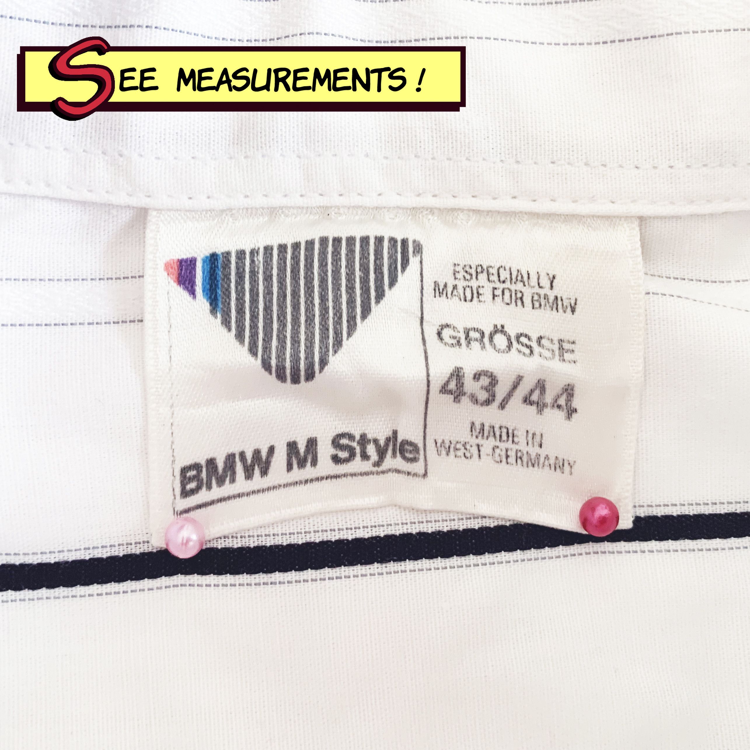 BMW RARE Vintage 80s BMW Button Up Shirt / M Style West Germany Size US XXL / EU 58 / 5 - 5 Thumbnail