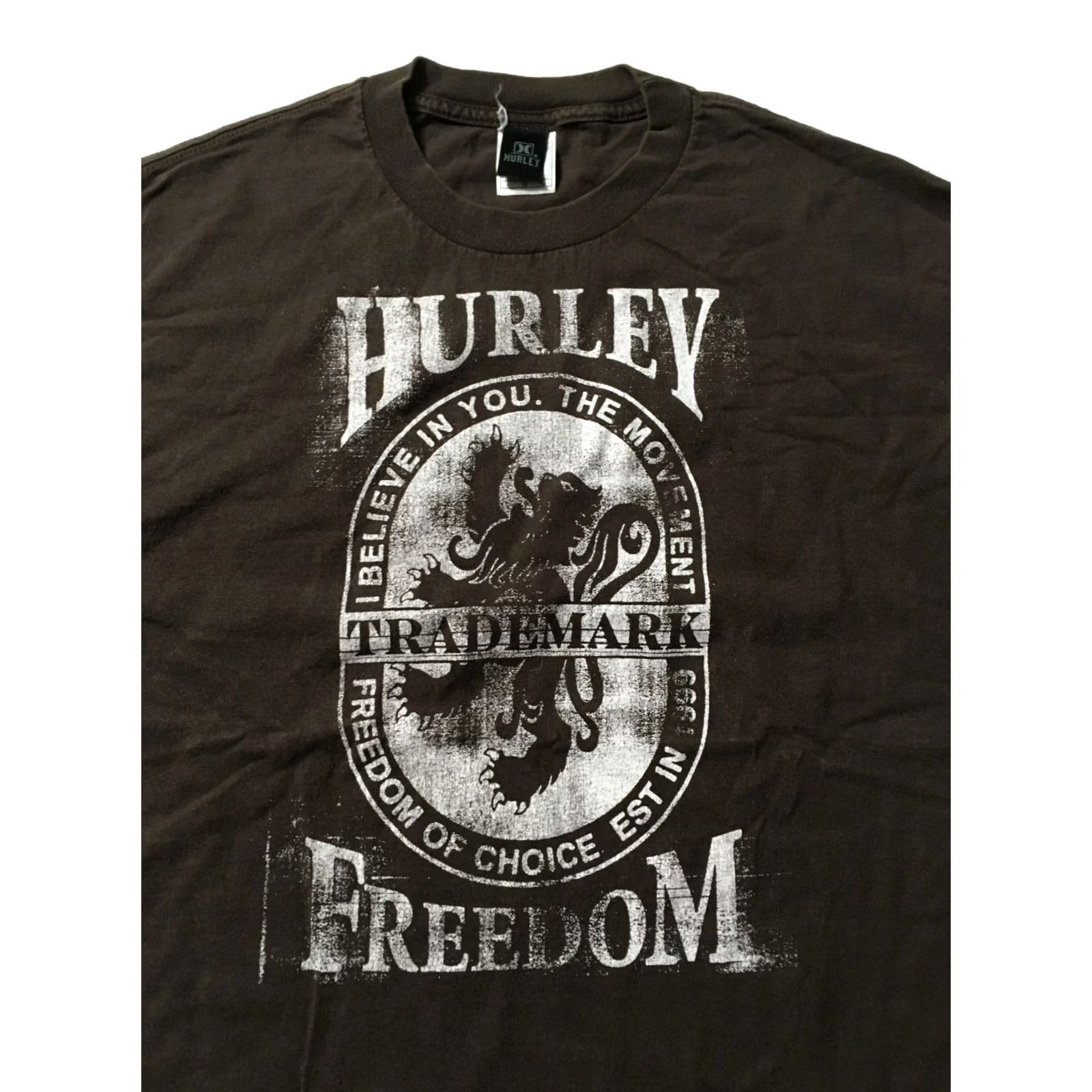 Hurley VINTAGE Hurley T-Shirt Men’s Large Brown Long Sleeve Tee Freedom Shirt Men L Brown 90s Skateboarding Surfing Graphic Tee Size US L / EU 52-54 / 3 - 3 Thumbnail