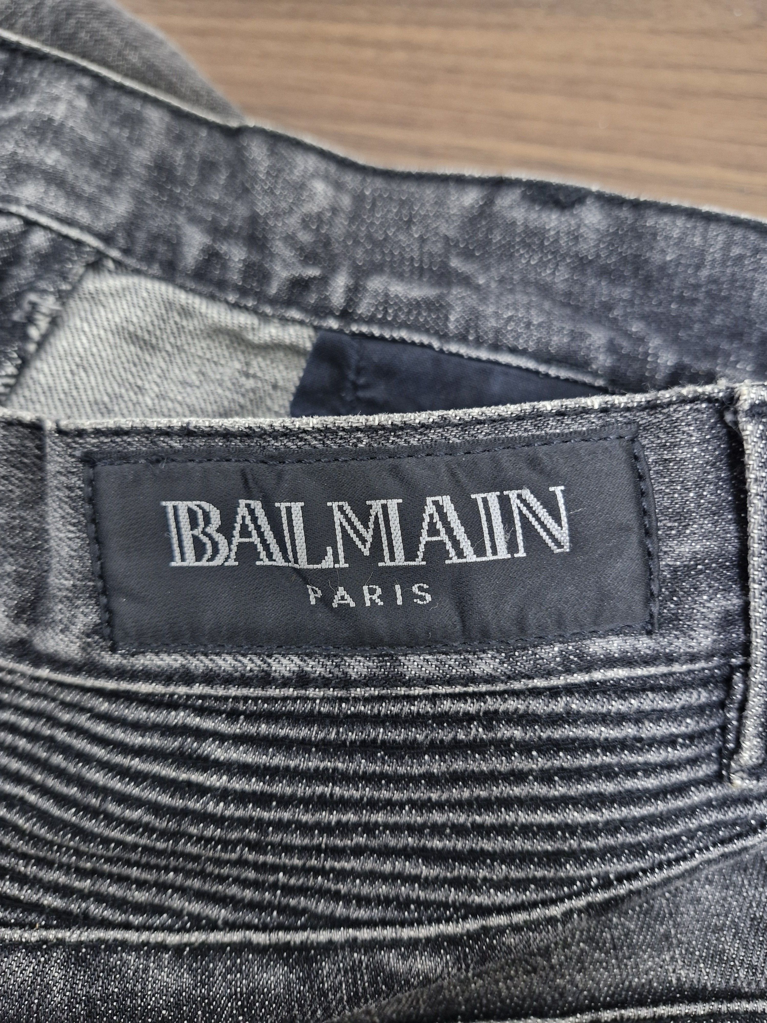 Balmain BALMAIN SS11 Waxed Distressed Eagle Coin Biker Jeans Size US 32 / EU 48 - 8 Thumbnail