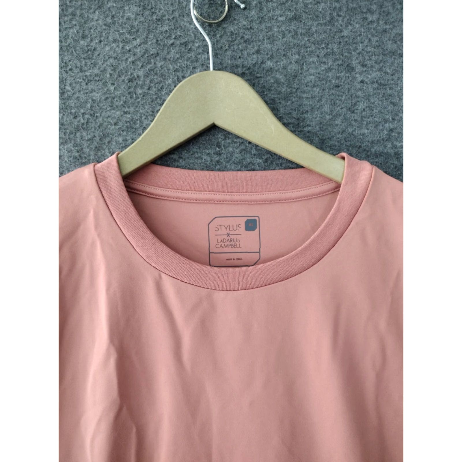 Vintage STY LUS X Ladarius Campbell Men's Solid Crew Neck T-Shirt Old Rose XL Size US XL / EU 56 / 4 - 3 Thumbnail