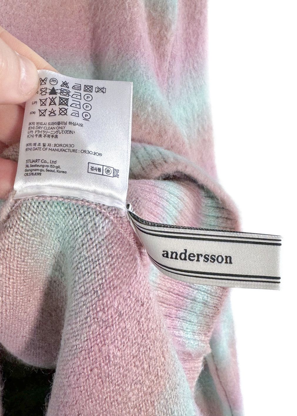 Andersson Bell Andersson Bell Pink Green Striped Alpaca Blend Sweater Size M / US 6-8 / IT 42-44 - 7 Thumbnail