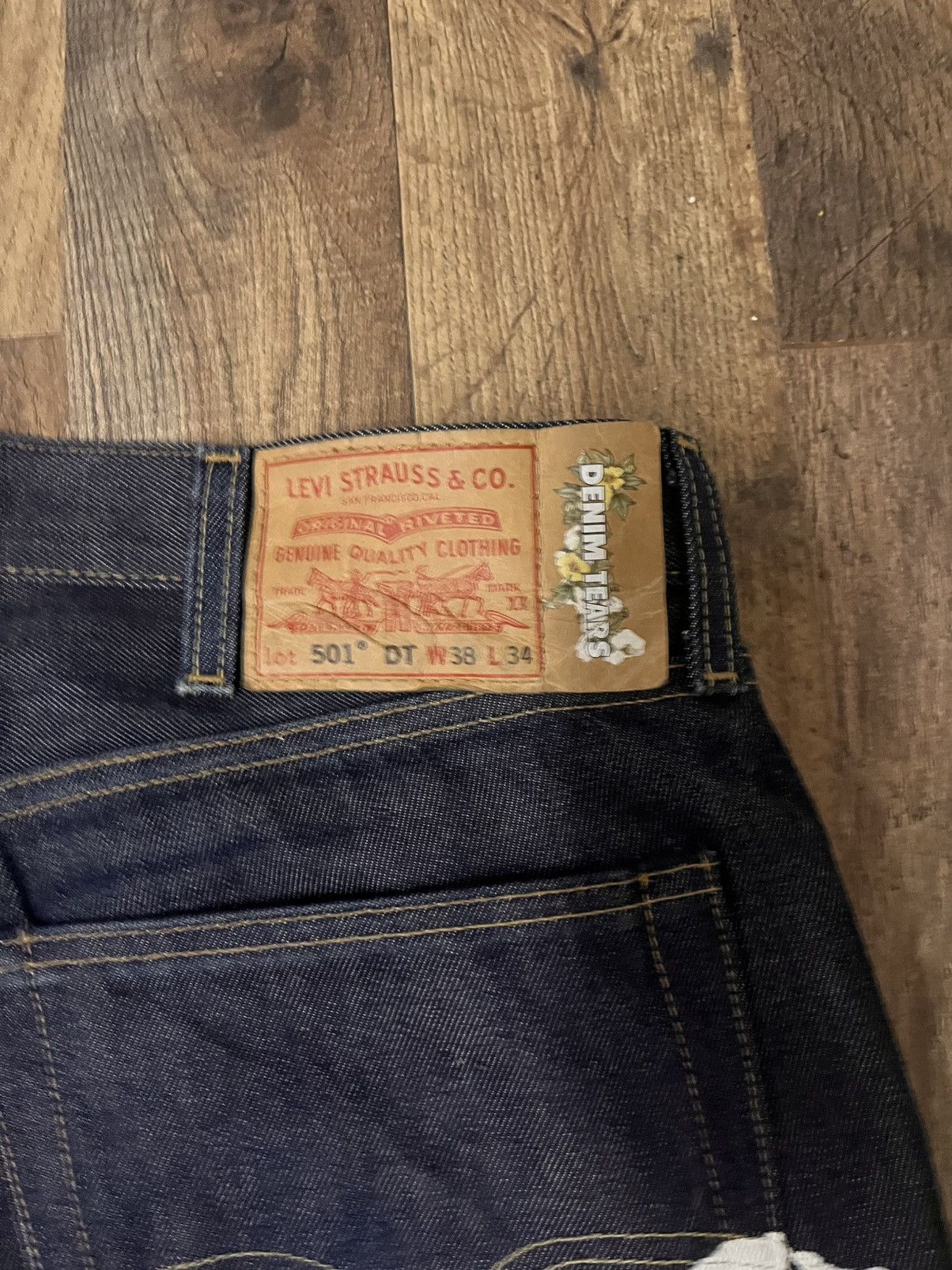 DENIM TEARS × Levi's × Stussy Denim tears x stussy 501 jeans Size US 38 / EU 54 - 4 Thumbnail
