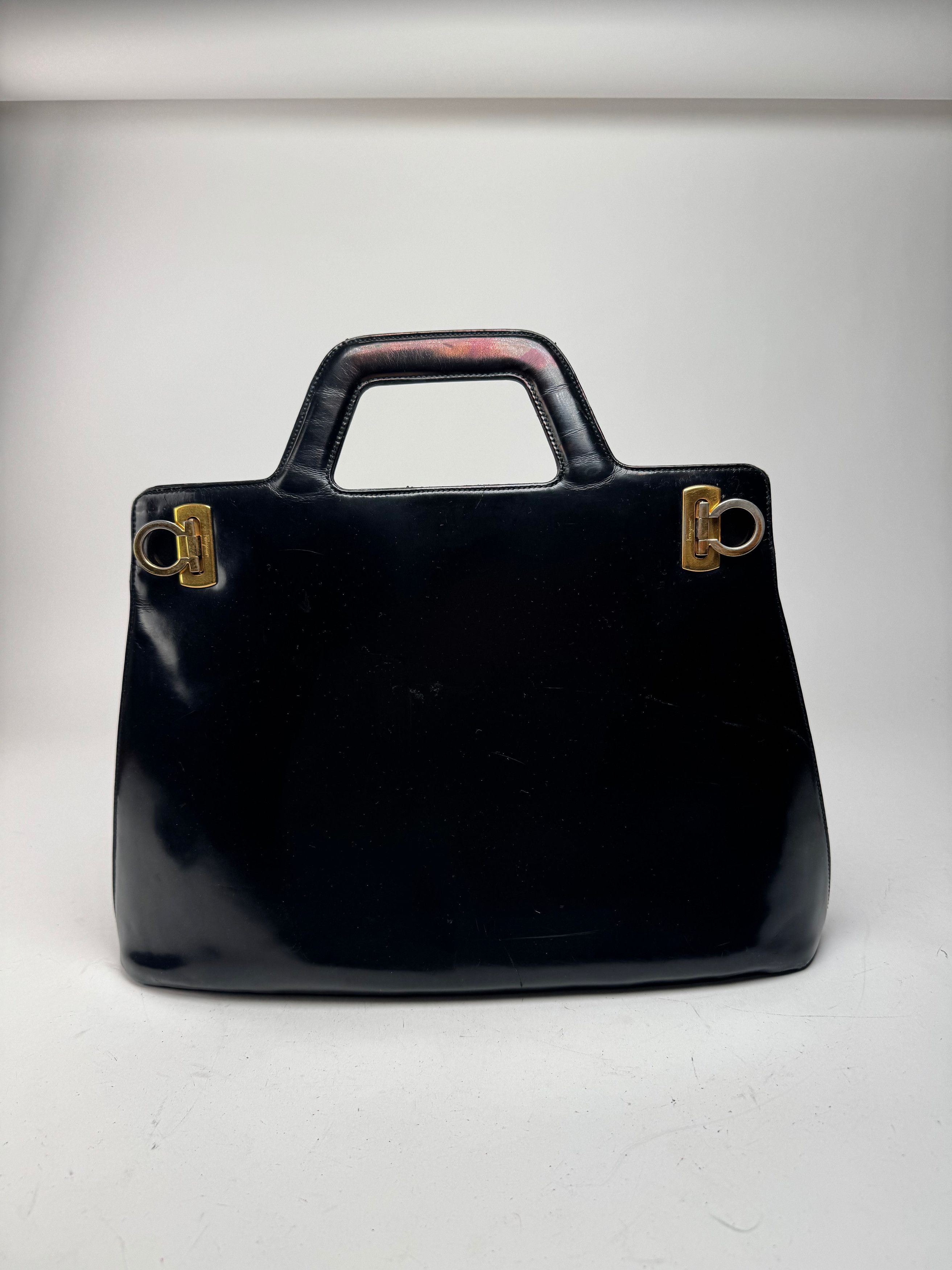 Salvatore Ferragamo Vintage Patent Leather Bag black Size ONE SIZE - 1 Thumbnail