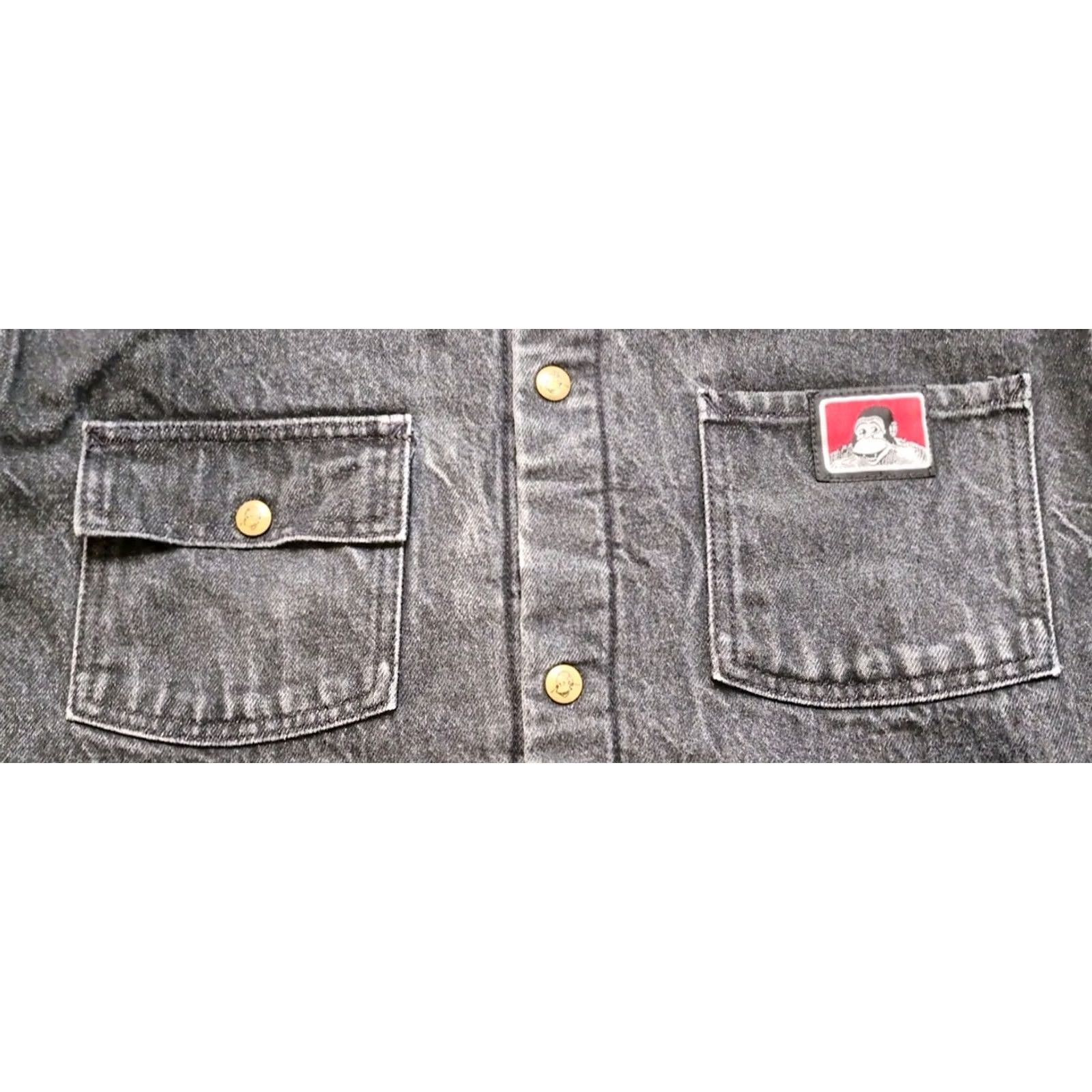 Ben Davis VINTAGE Ben Davis Jacket Blanket Lined Denim USA Chore Faded Black Large Mens Jacket/Coat Size US L / EU 52-54 / 3 - 5 Thumbnail