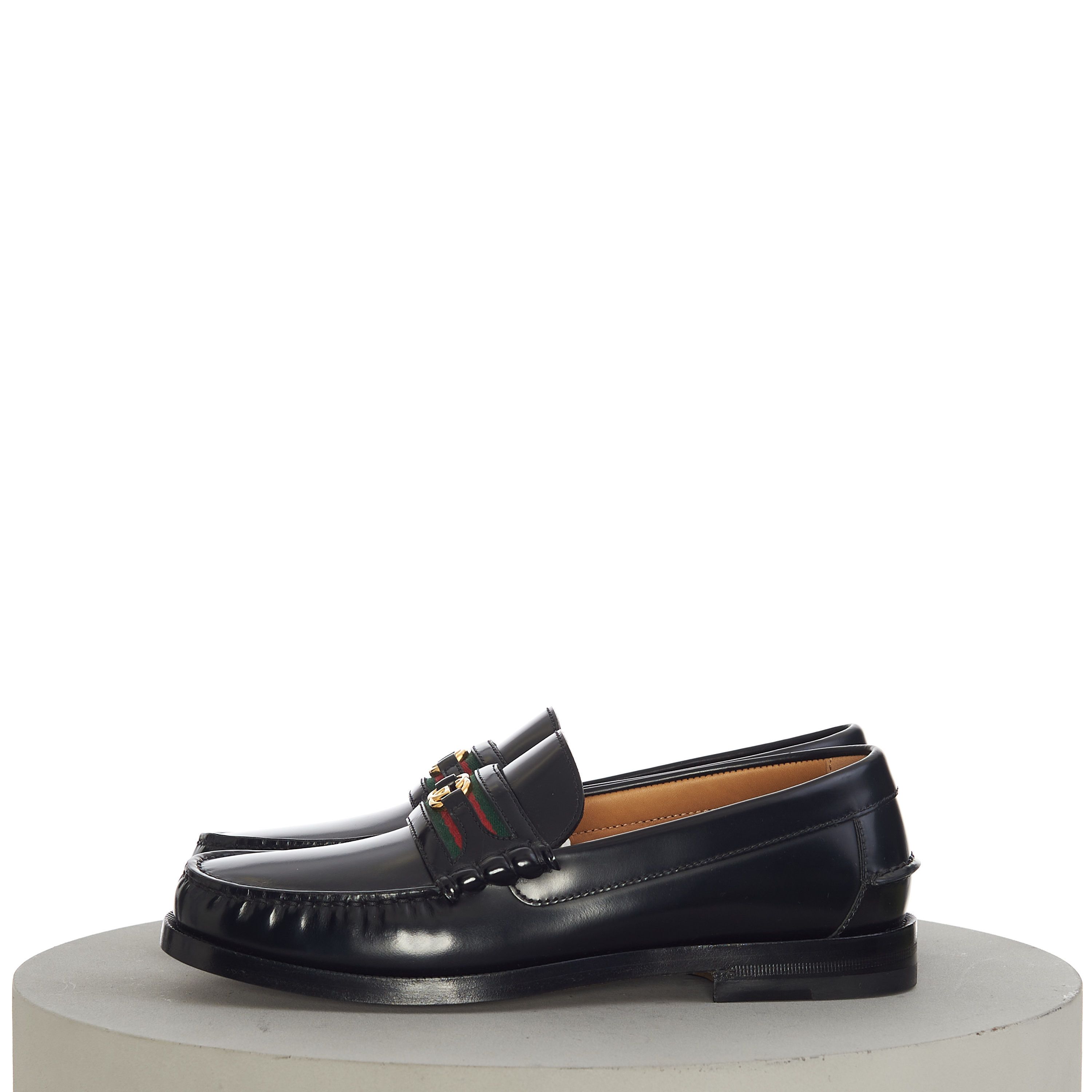 Gucci Men's Loafer With Double G In Black Leather Size US 6.5 / EU 39-40 - 5 Thumbnail