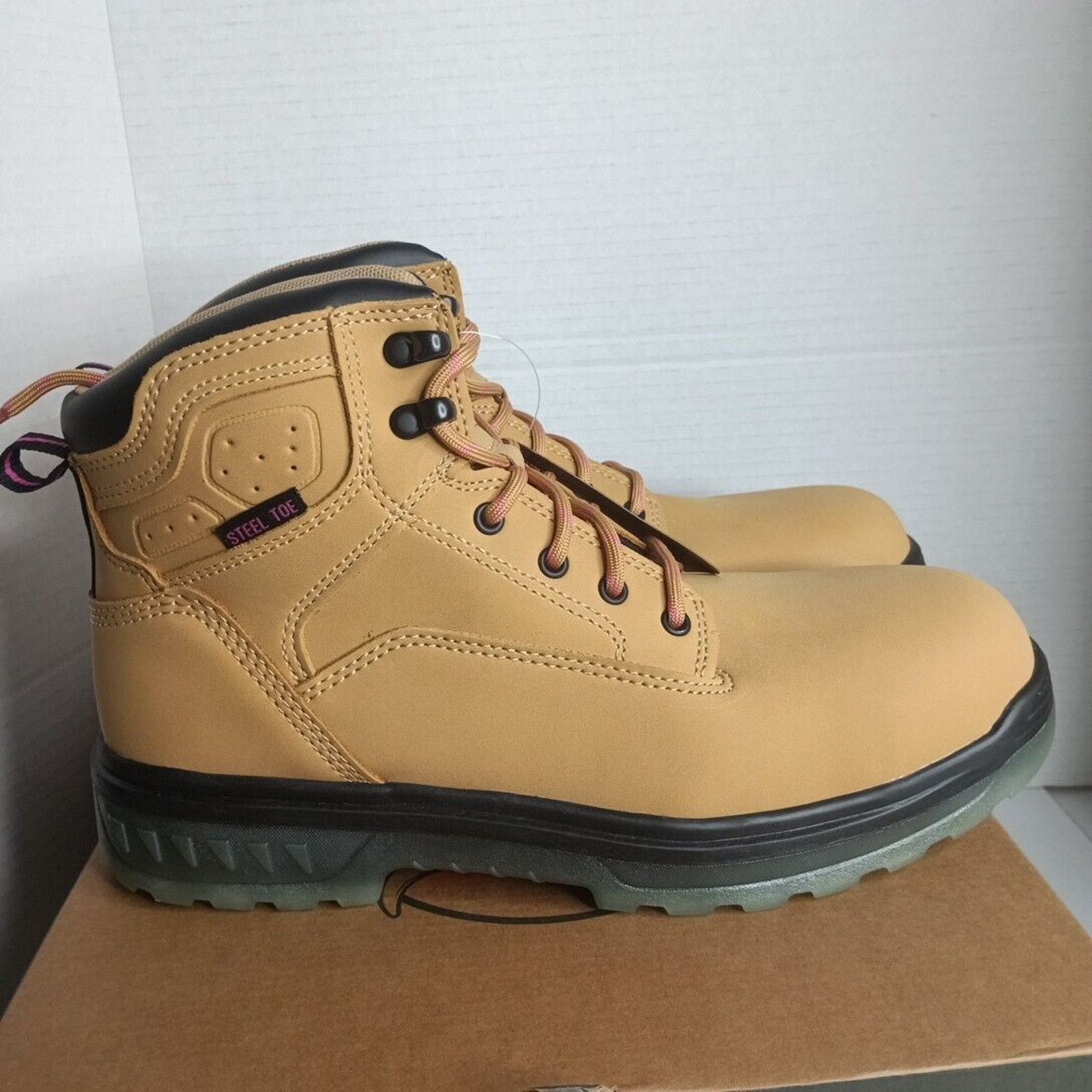 & Other Stories Brahma Womens Combustion Steel Toe Work Boots Size 9.5 Wheat Size US 9.5 / IT 39.5 - 2 Thumbnail
