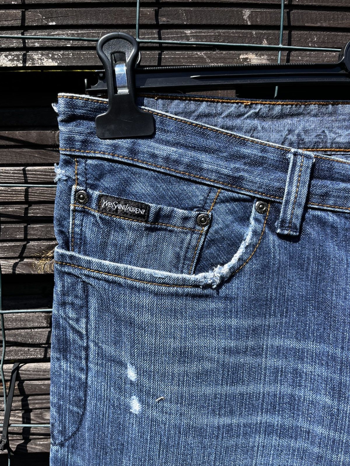 Yves Saint Laurent 🔴 YSL YVES SAINT LAURENT LUXURY DENIM Y2K STREETWEAR JEANS Size US 32 / EU 48 - 5 Thumbnail