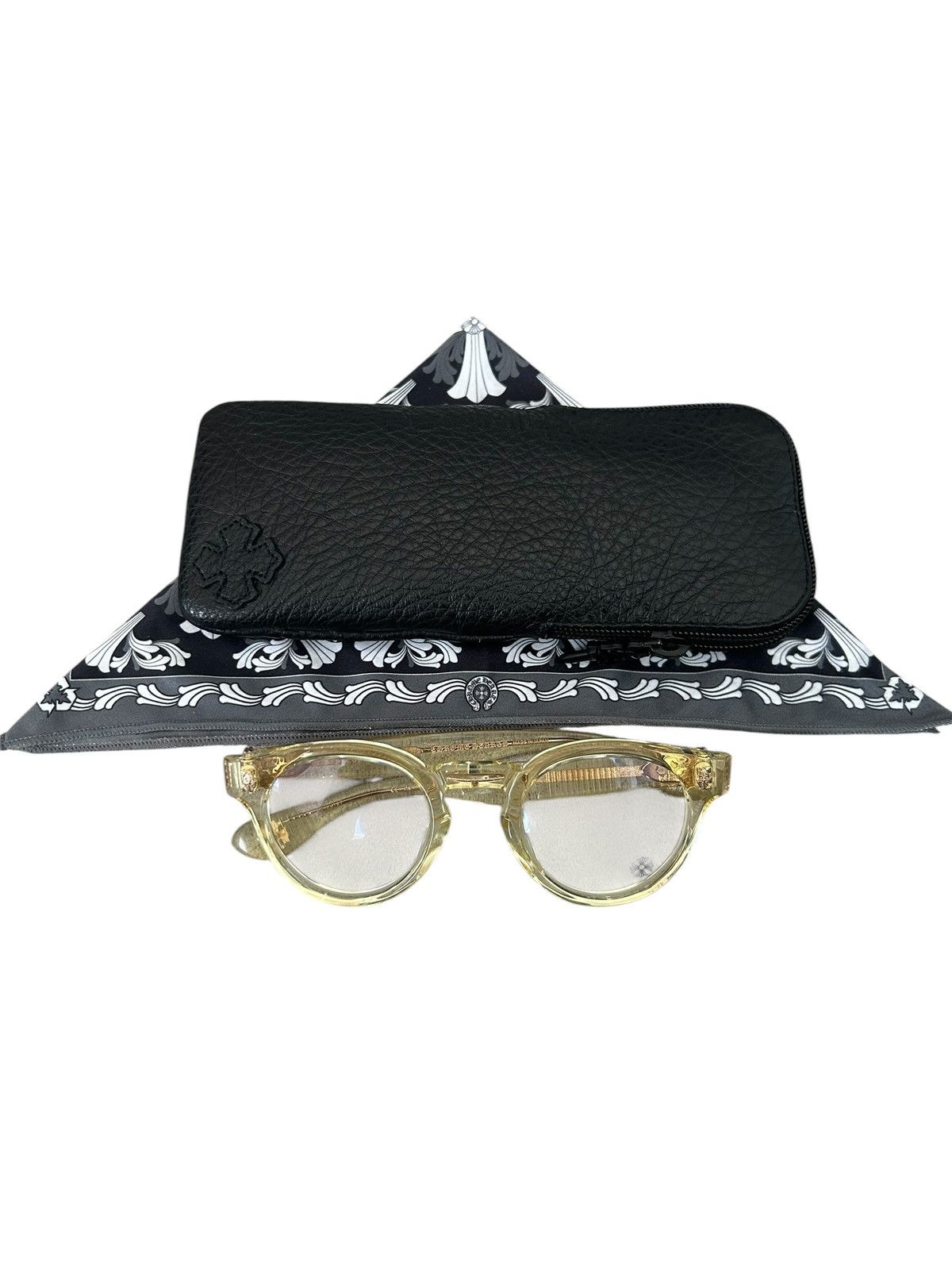 Chrome Hearts Chrome Hearts Peter Arnell Clear Gold Glasses Size ONE SIZE - 1 Thumbnail