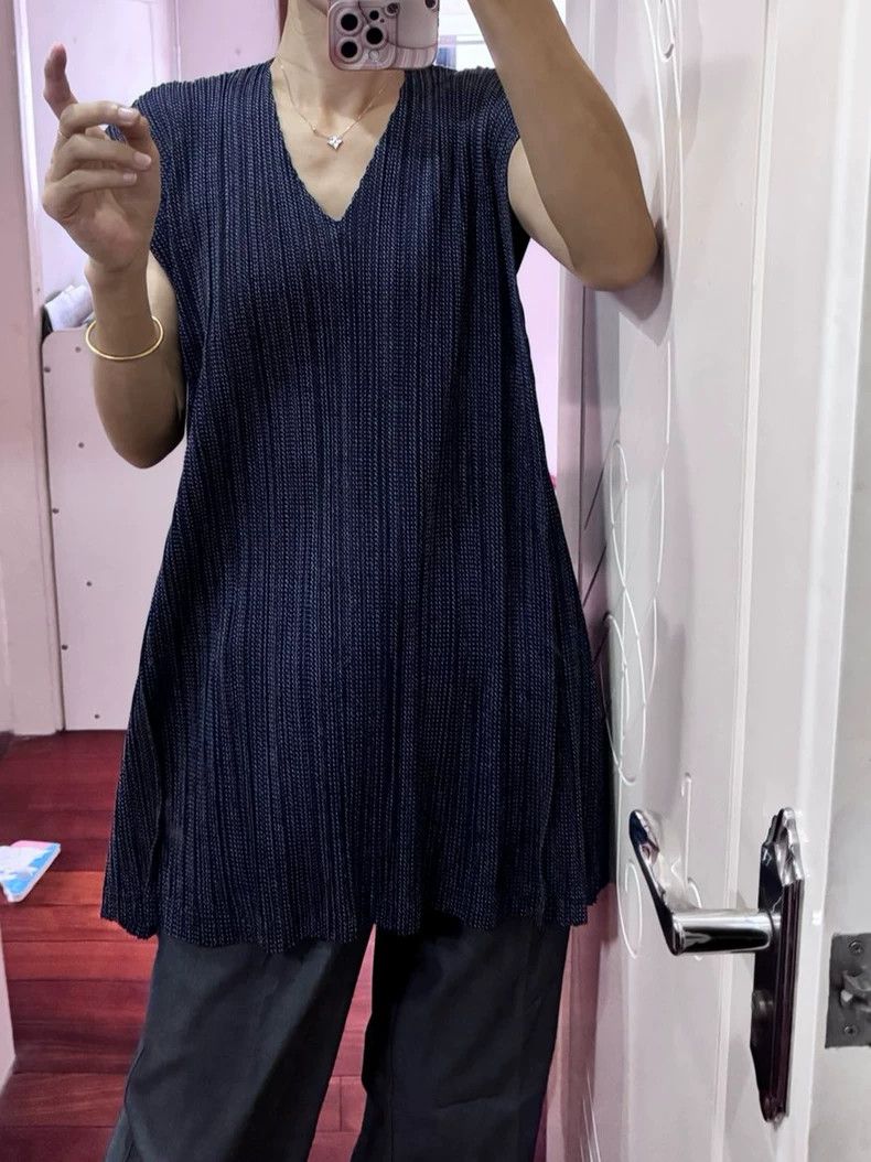 Issey Miyake Issey Miyake denim dress Size L / US 10 / IT 46 - 2 Thumbnail
