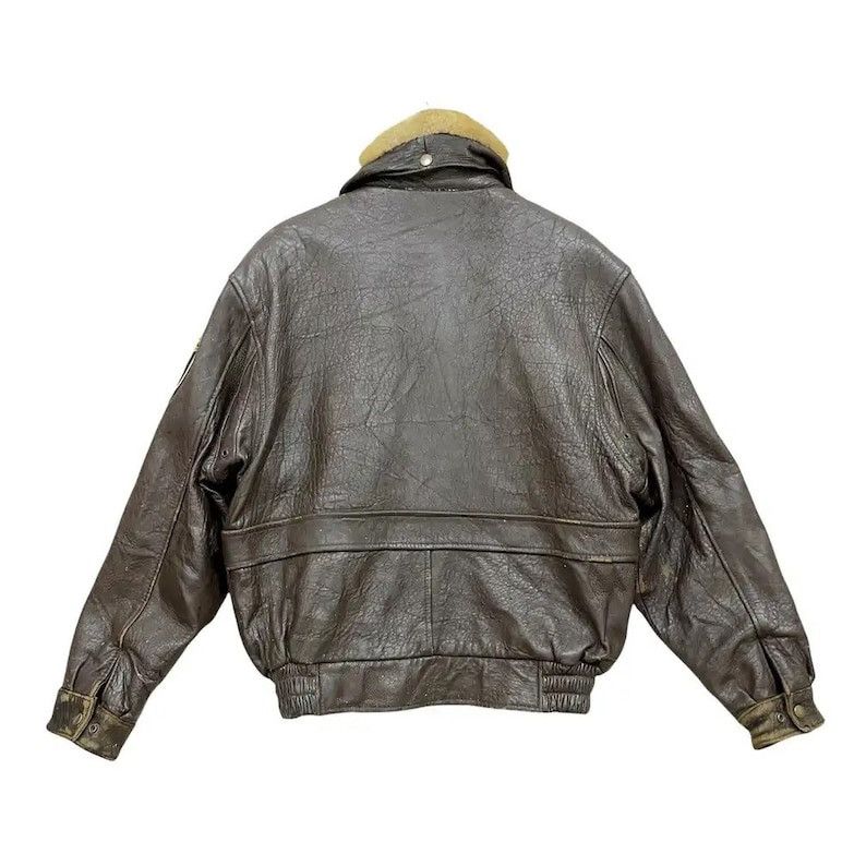Genuine Leather Rare Vintage 80s Polo Club Genuine Leather Bomber Jacket Size US M / EU 48-50 / 2 - 4 Thumbnail
