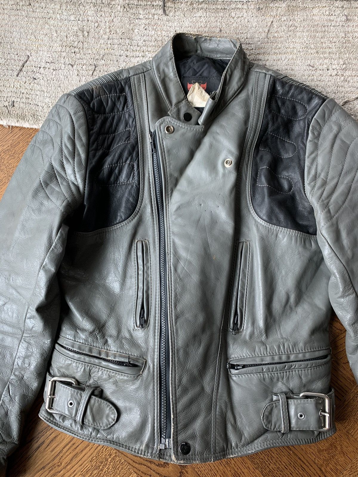 Other × Vintage 80s Bristol Golden Crown Vintage Leather Motorcycle Jacket S Size US M / EU 48-50 / 2 - 9 Thumbnail