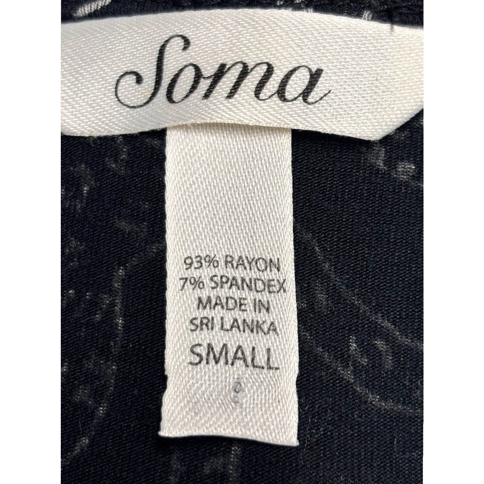 Vintage Soma Sleep Shirt Womens Small Black White Cheetah Print Short Sleeve Loose Fit Size S / US 4 / IT 40 - 7 Thumbnail