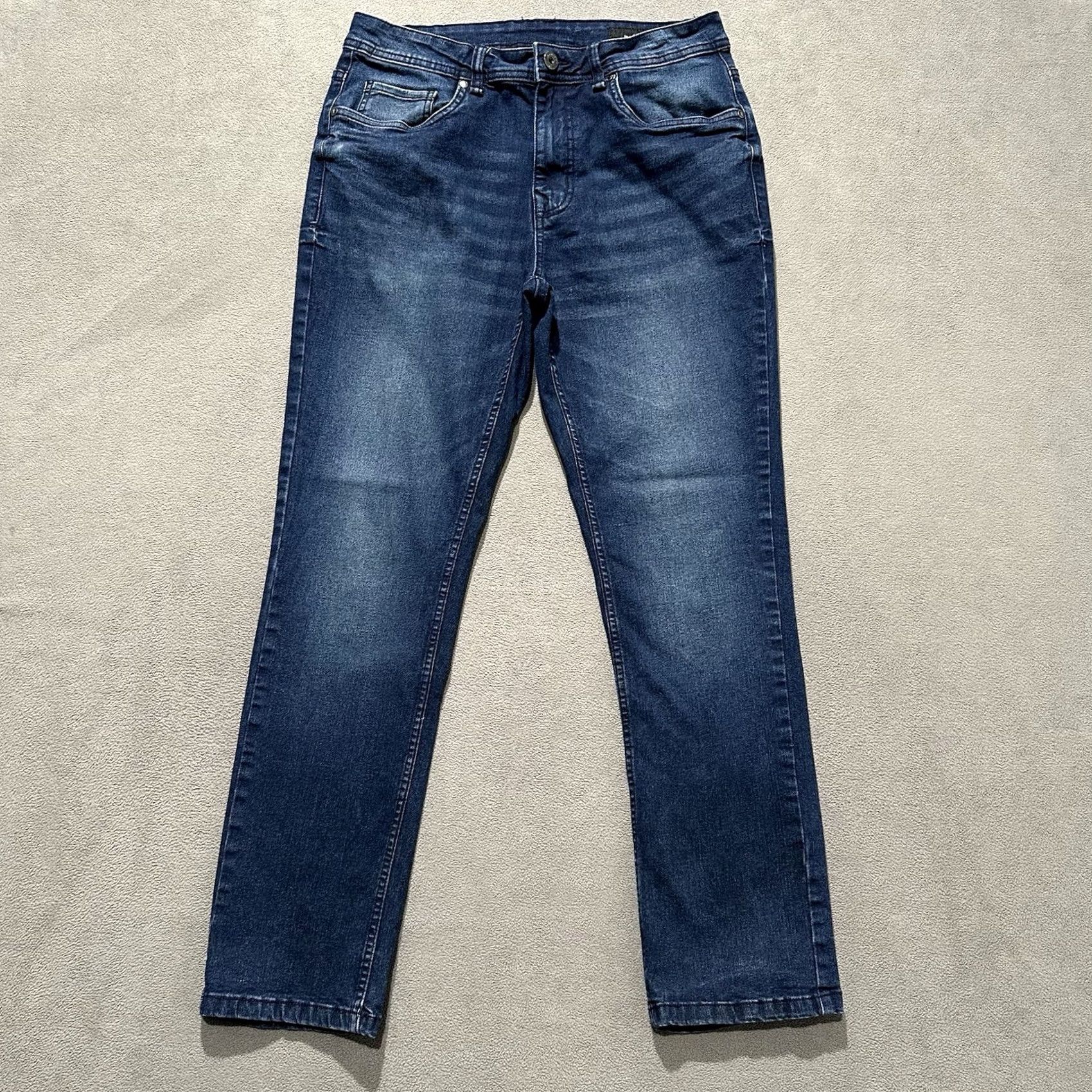 Denime the perfect jean NYC Jeans Mens 32x30 Blue Stretch Denim Slim Thick EUC Size US 32 / EU 48 - 2 Thumbnail