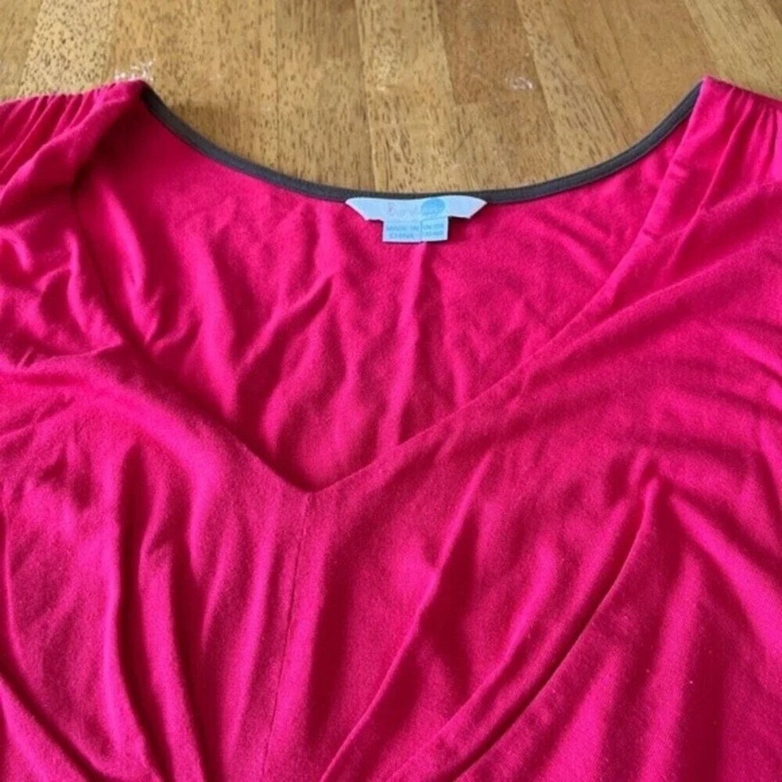 Boden Boden red short sleeveless v-neck top, size 16R Size XXL / US 16-18 / IT 52-54 - 2 Thumbnail