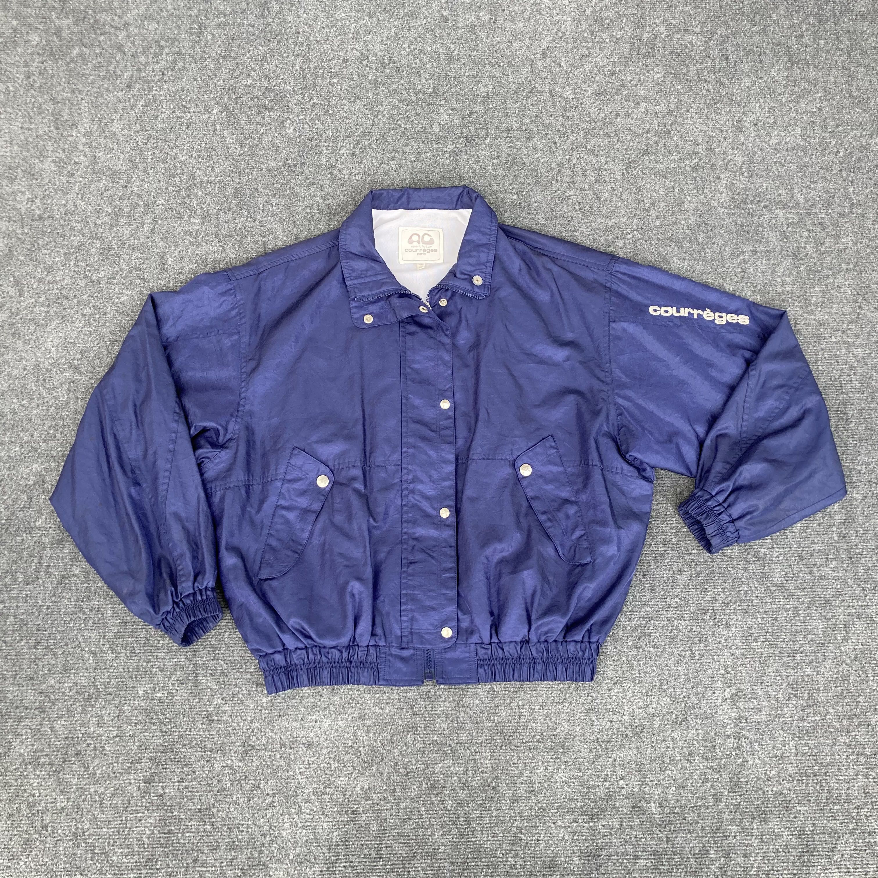 Courreges × Designer × Vintage Vintage courreges Sport Futur blue 90s Zipper Sweater Size US M / EU 48-50 / 2 - 1 Thumbnail