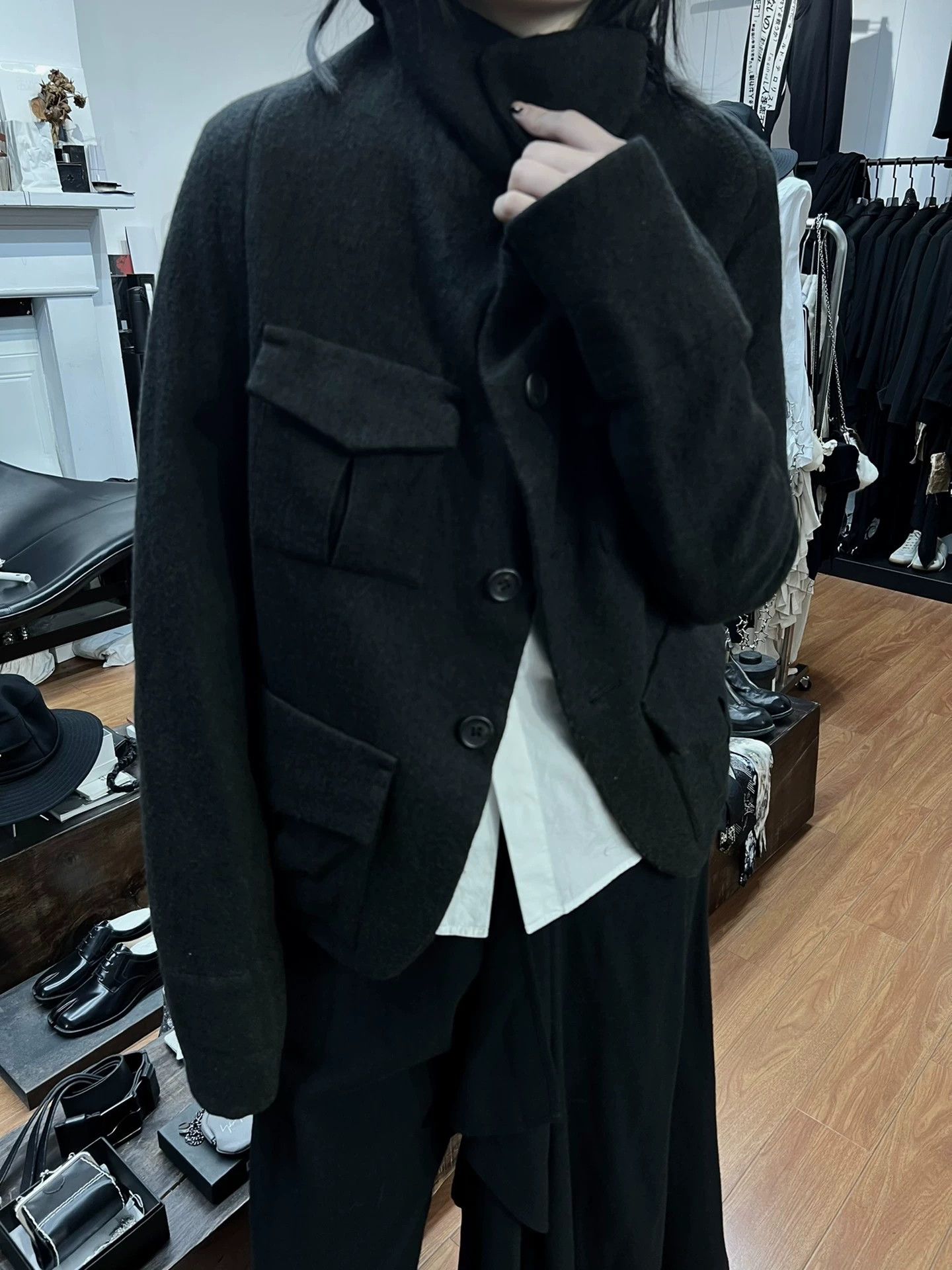 Yohji Yamamoto Yohji Yamamoto Wool Jacket Deep Brown Maillard Size 2 Size M / US 6-8 / IT 42-44 - 2 Thumbnail