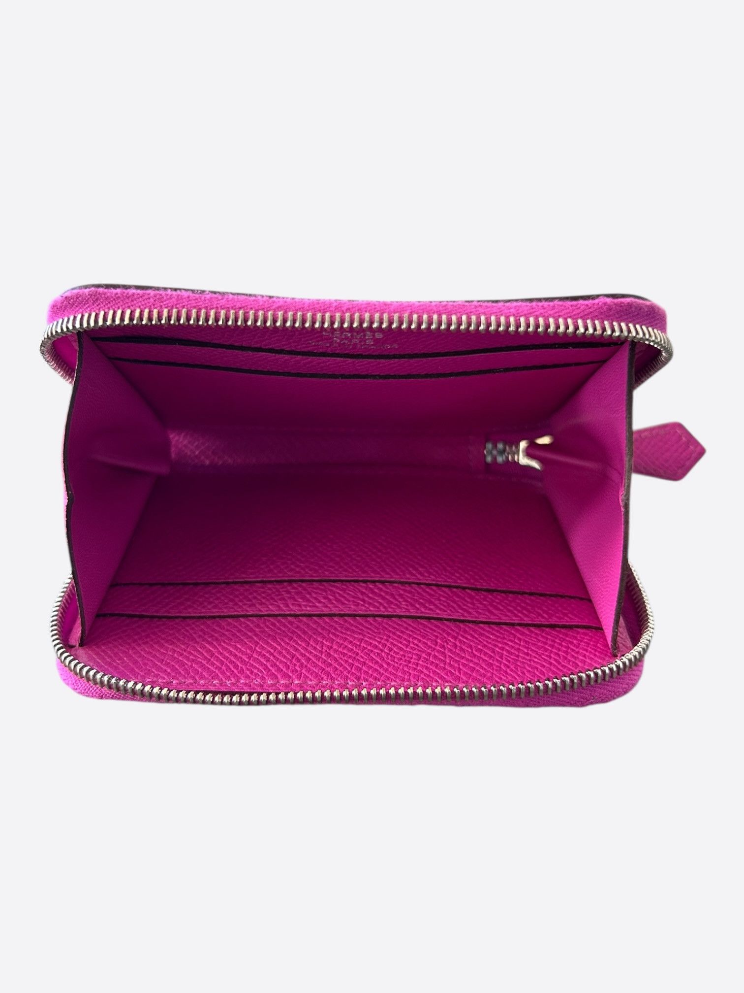 Hermes Pink Epsom & Palladium Hardware Silk'In Compact Wallet Size ONE SIZE - 3 Thumbnail