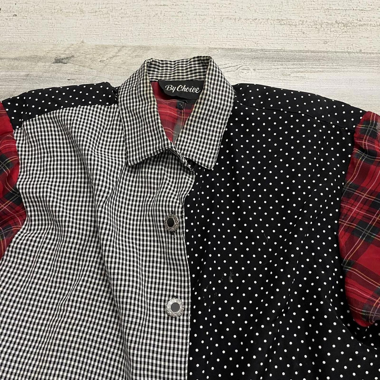 Designer 80s polka dot plaid crop small Size S / US 4 / IT 40 - 6 Thumbnail
