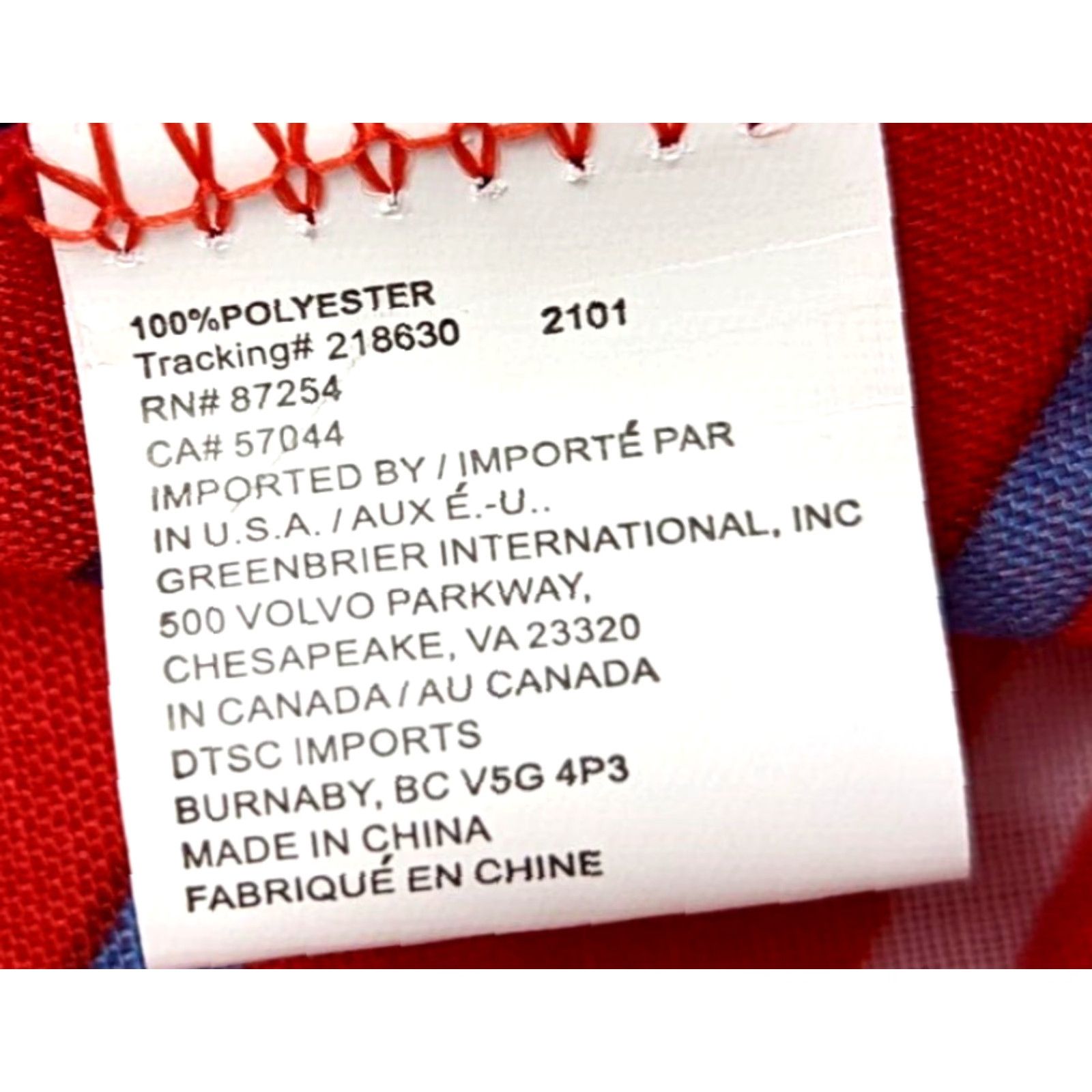 Vintage VINTAGE Greenbrier International Scarf Wrap Shawl Polyester Red White Blue Striped CP22 61 1/2" x 13" Womens? Mens? Size ONE SIZE - 3 Thumbnail