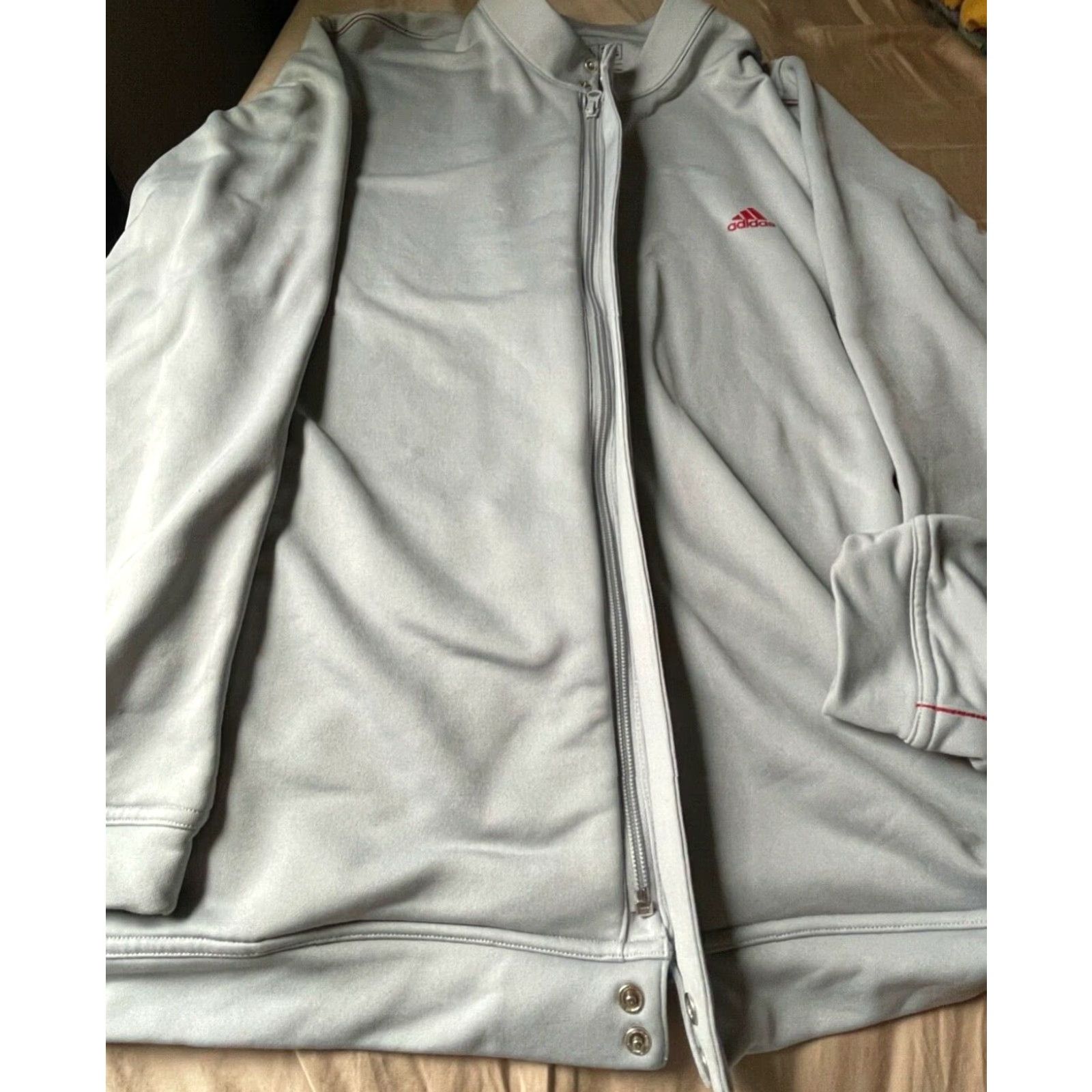 Adidas Adidas Full Zip Lightweight Jacket Mens Sz L Chrome MSRP0 Size US L / EU 52-54 / 3 - 3 Thumbnail