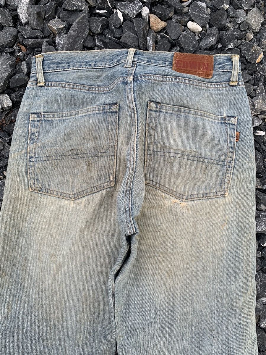 Kapital VINTAGE EDWIN 505 SELVEDGE FADED RUSTY DISTRESSED DENIM Size US 31 - 15 Thumbnail