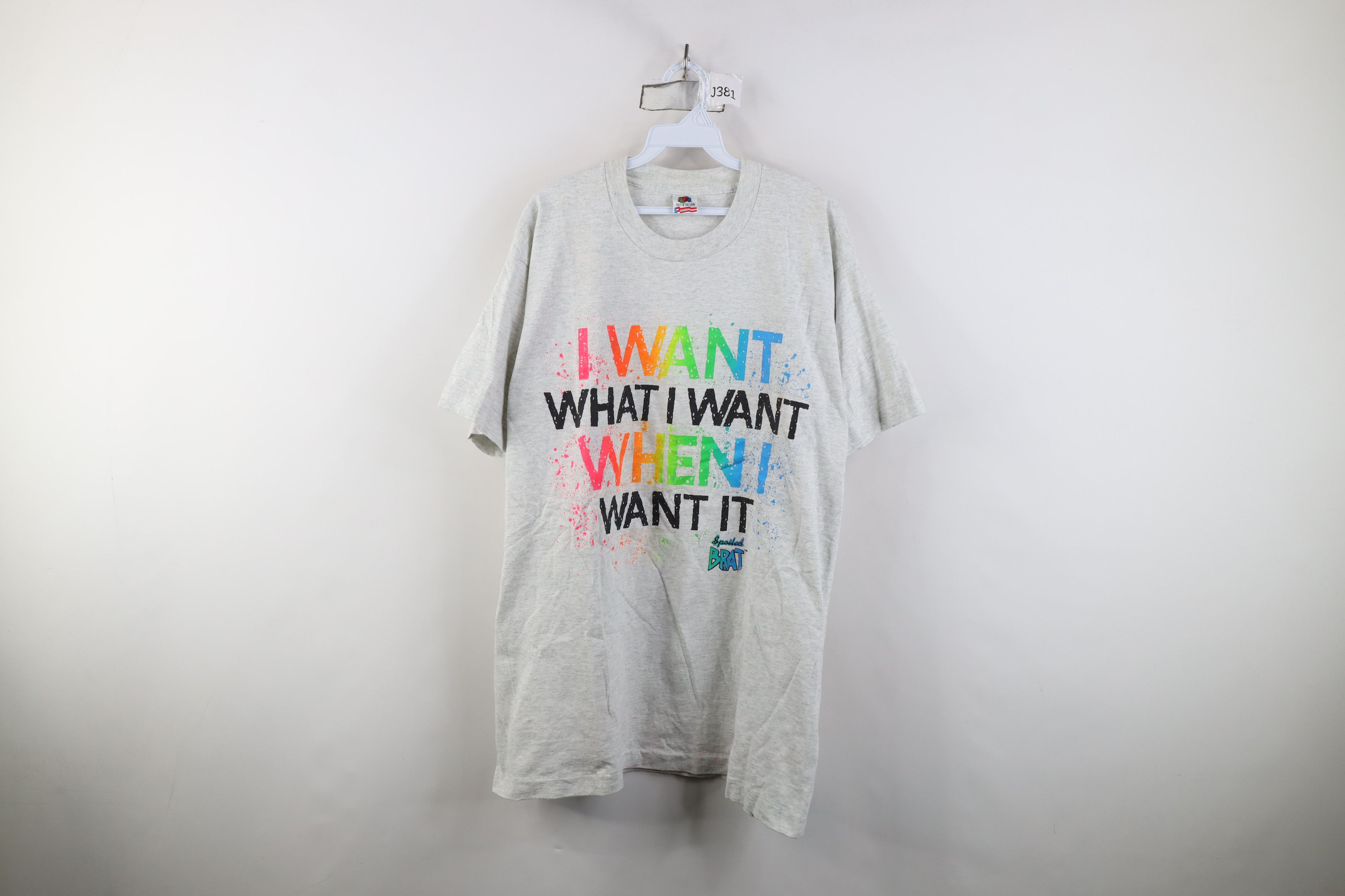 Vintage Vintage 90s Streetwear Brat I Want What I Want T-Shirt USA Size XL / US 12-14 / IT 48-50 - 1 Thumbnail