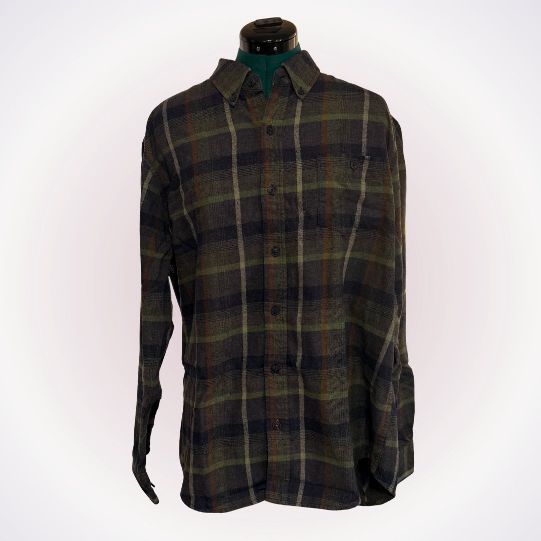 Weatherproof Weatherproof Vintage Olive Plaid Flannel Shirt | Sz L Size US L / EU 52-54 / 3 - 1 Thumbnail