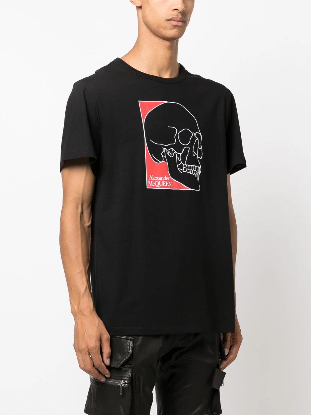 Alexander McQueen o1y1024 T-Shirt In Black Size US L / EU 52-54 / 3 - 3 Thumbnail