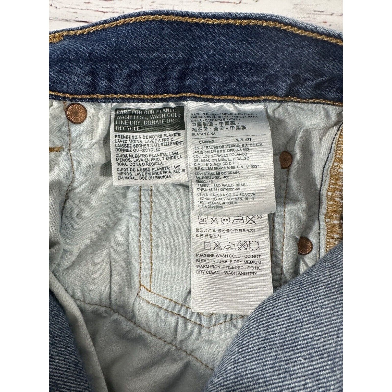 Levi's Levis 501 Blue Jean Shorts Patches Womens Size 31 Mid Rise D Size 31" - 7 Thumbnail