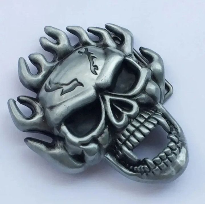 Designer × Vintage Skull Design Men Belt Size ONE SIZE - 3 Thumbnail