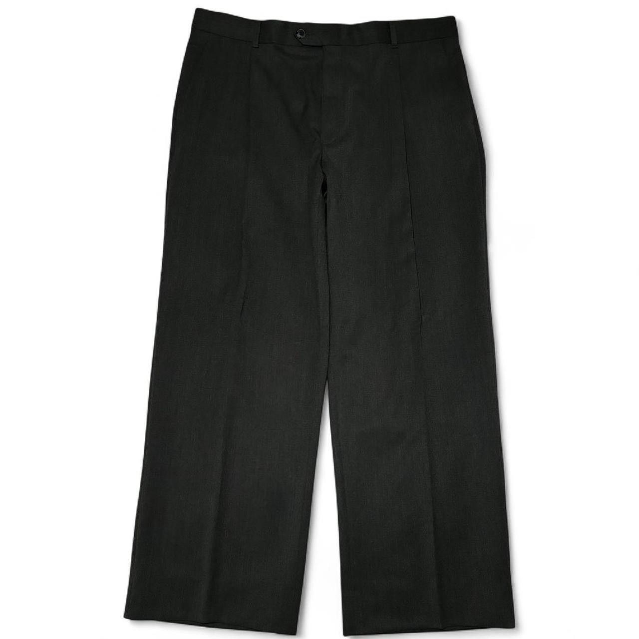 Vintage Vintage 90s Dark Green Pleated Dress Pants Size US 35 - 1 Thumbnail