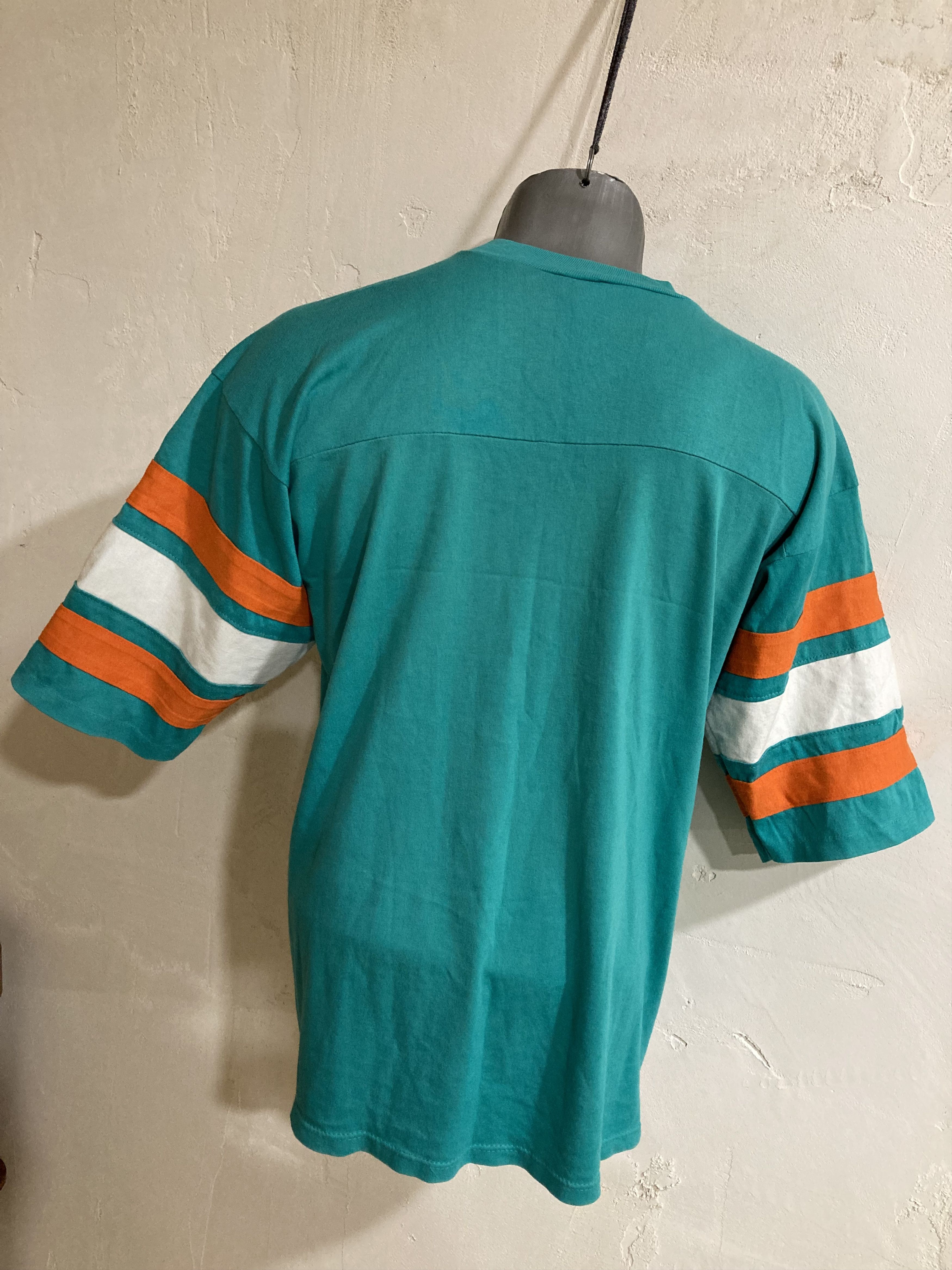 Logo 7 VTG 80s Logo7 Miami Dolphins Shirt 3/4 Sleeve Single Stitch Size US L / EU 52-54 / 3 - 2 Thumbnail