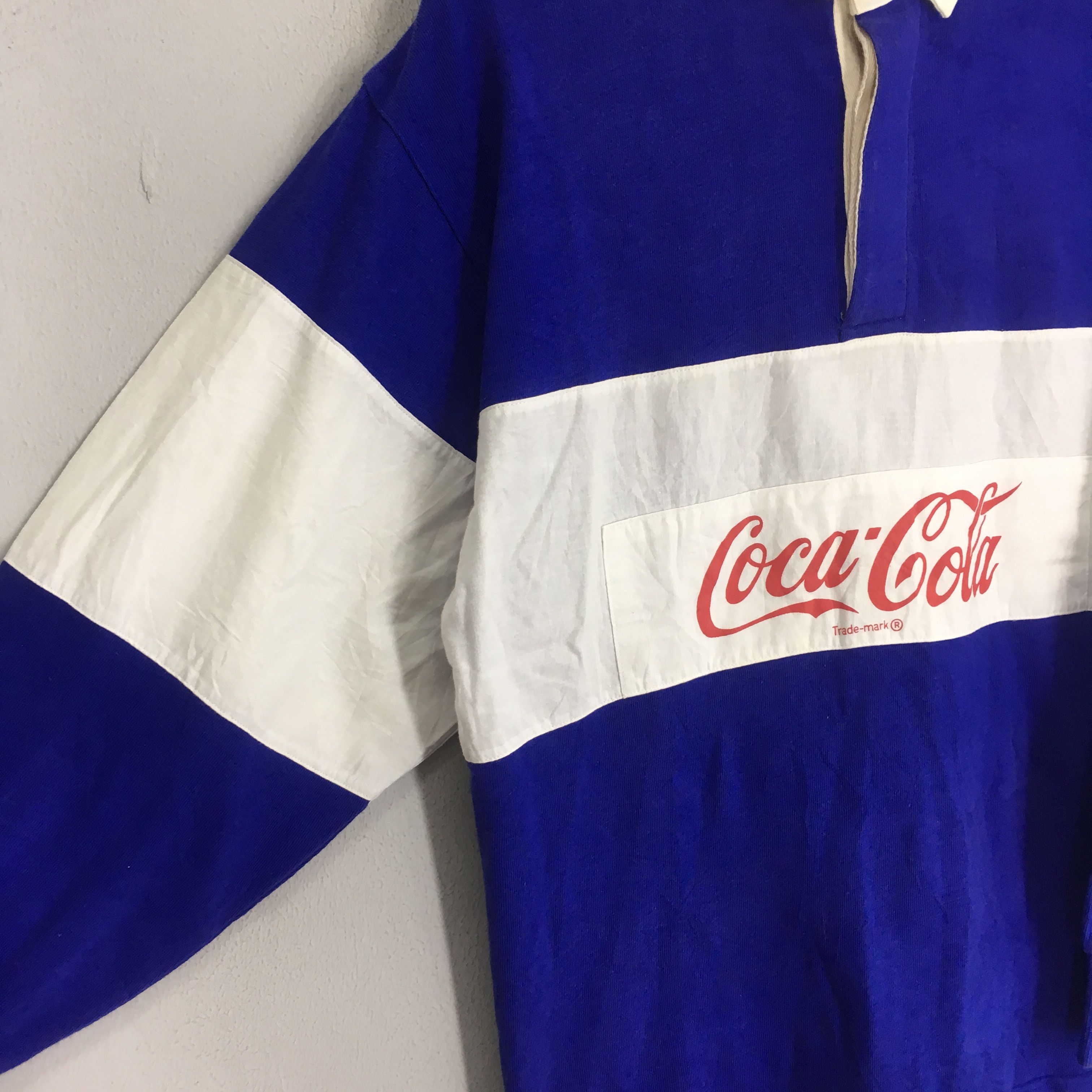 Coca Cola Vintage 90s Coca Cola Polo Rugby Carbonated Drink Size US L / EU 52-54 / 3 - 7 Thumbnail