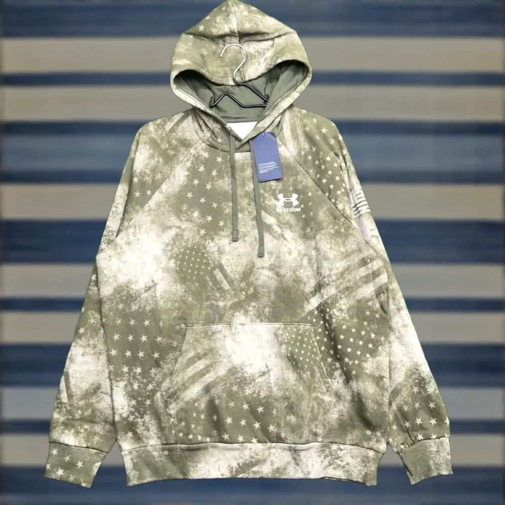 Under Armour Under Armour Hoodie Mens Large UA Freedom Amp Sweatshirt Military Green 1379211 Size US L / EU 52-54 / 3 - 1 Thumbnail