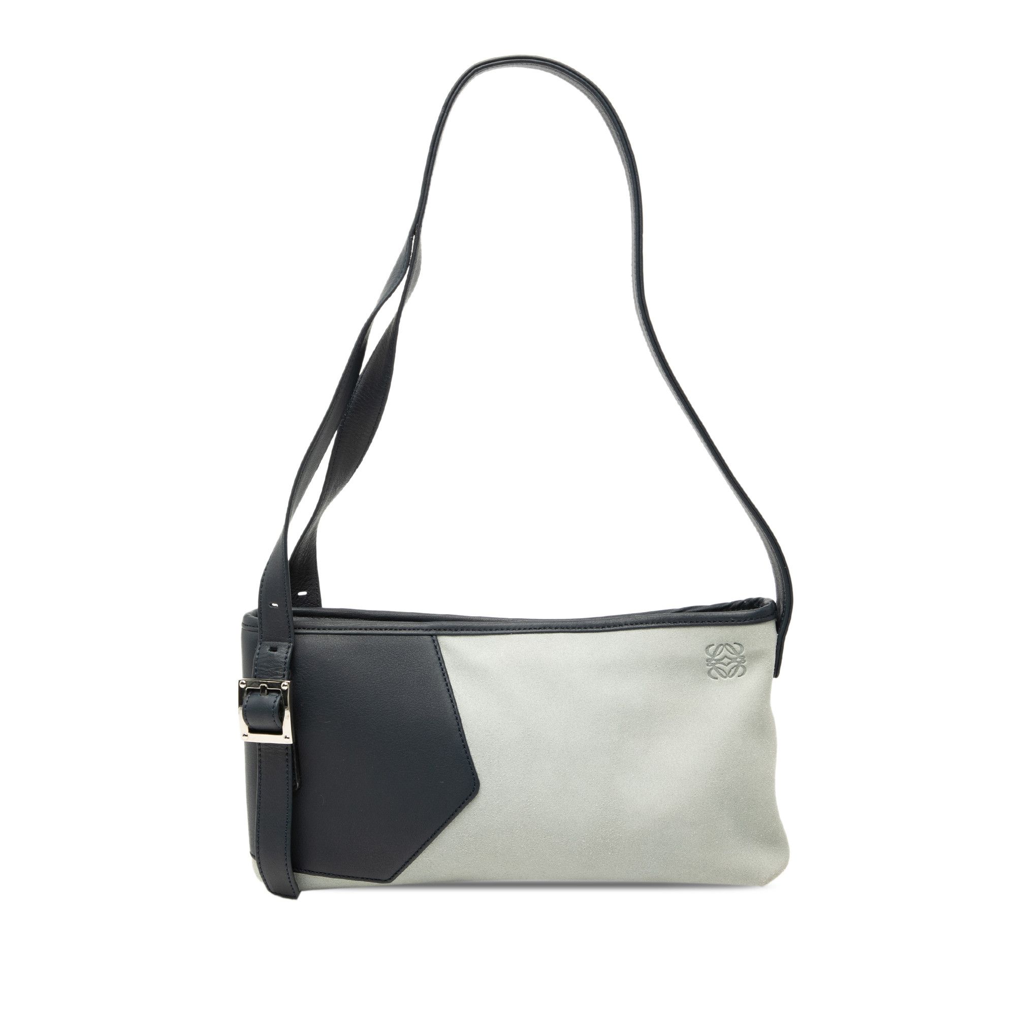 LOEWE Suede Anagram Switching Shoulder Bag