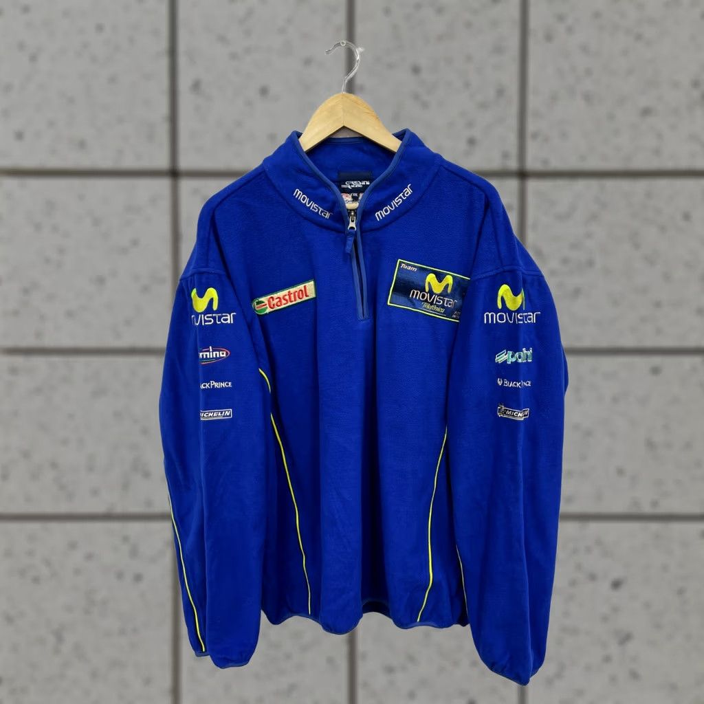 Honda VINTAGE Team Movistar Honda Moto GP Fleece Jacket 2XL Blue Gresini Racing Men Regular Size Long Sleeve Zip High Neck Casual Racing Apparel Size US XXL / EU 58 / 5 - 1 Thumbnail