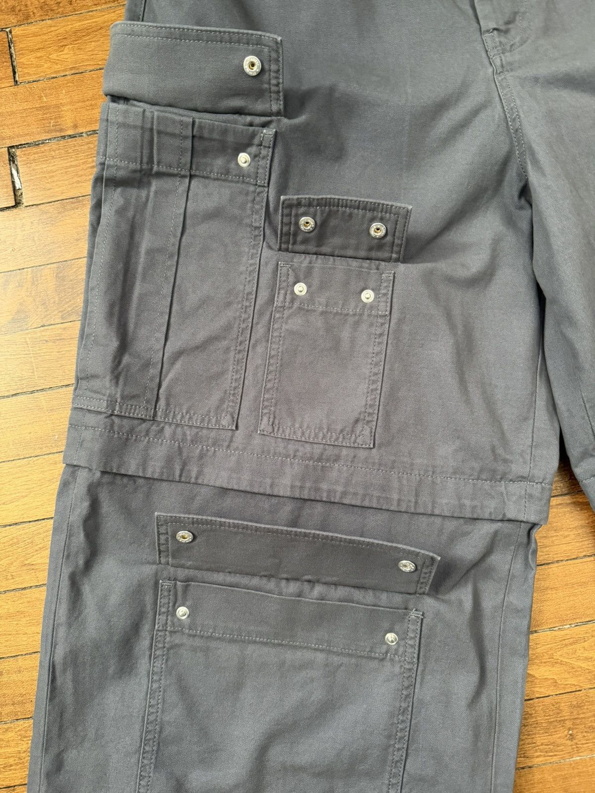Ambush Design $1k Multi-pocket, wide-leg cotton cargo pants, Large, Italy Size US 34 / EU 50 - 7 Thumbnail