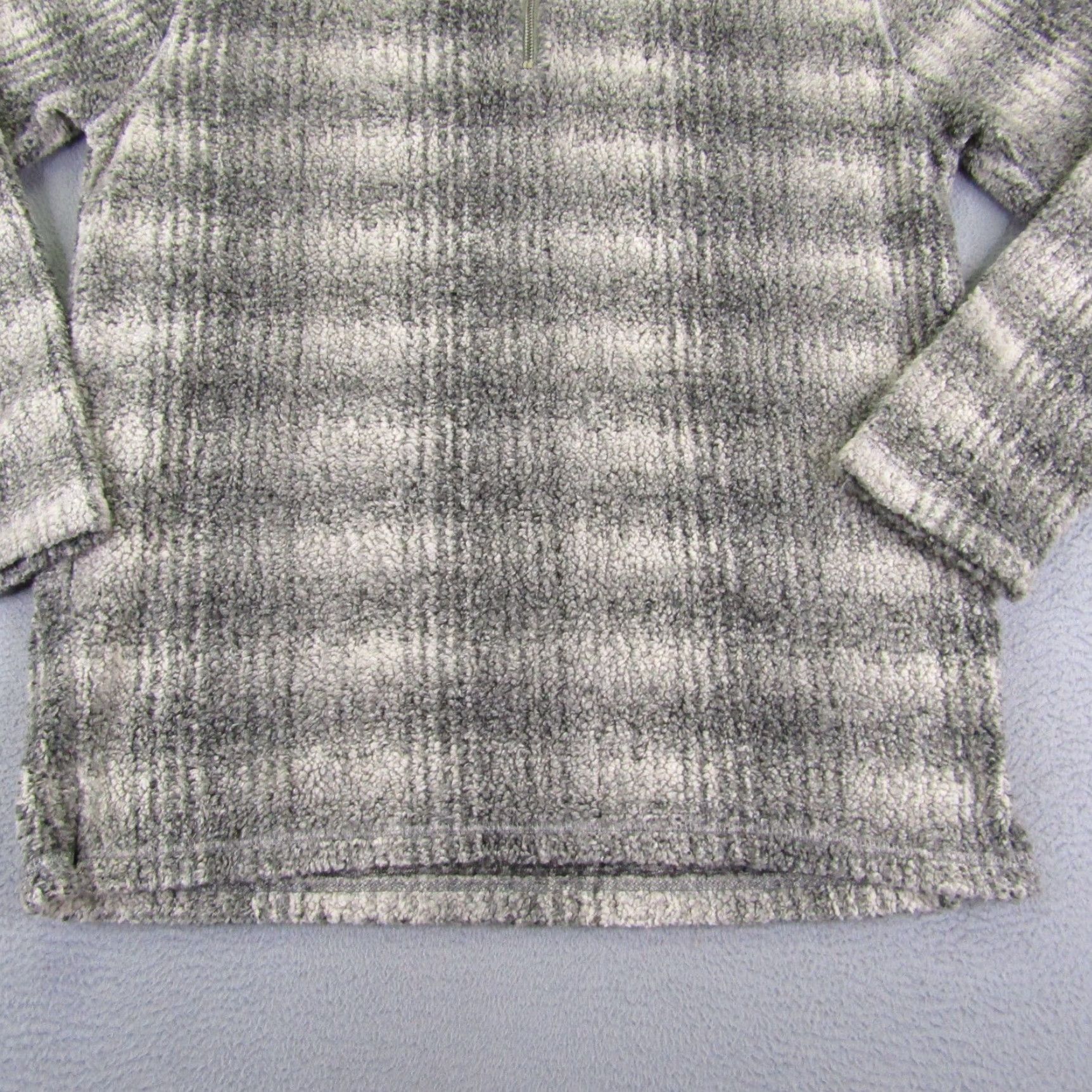 Vintage VINTAGE True Grit Sweater Womens M Gray Fleece Mock Neck 1/4 Zip Pullover Casual Outdoor Size M / US 6-8 / IT 42-44 - 3 Thumbnail