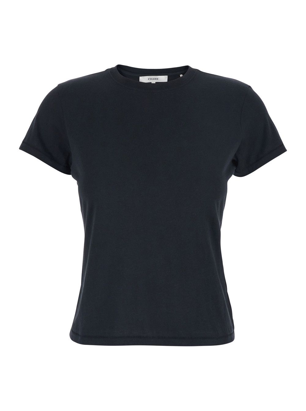 Frame 'The Baby Tee' Black Crewneck T-Shirt in Cotton Woman Size XS / US 0-2 / IT 36-38 - 1 Thumbnail
