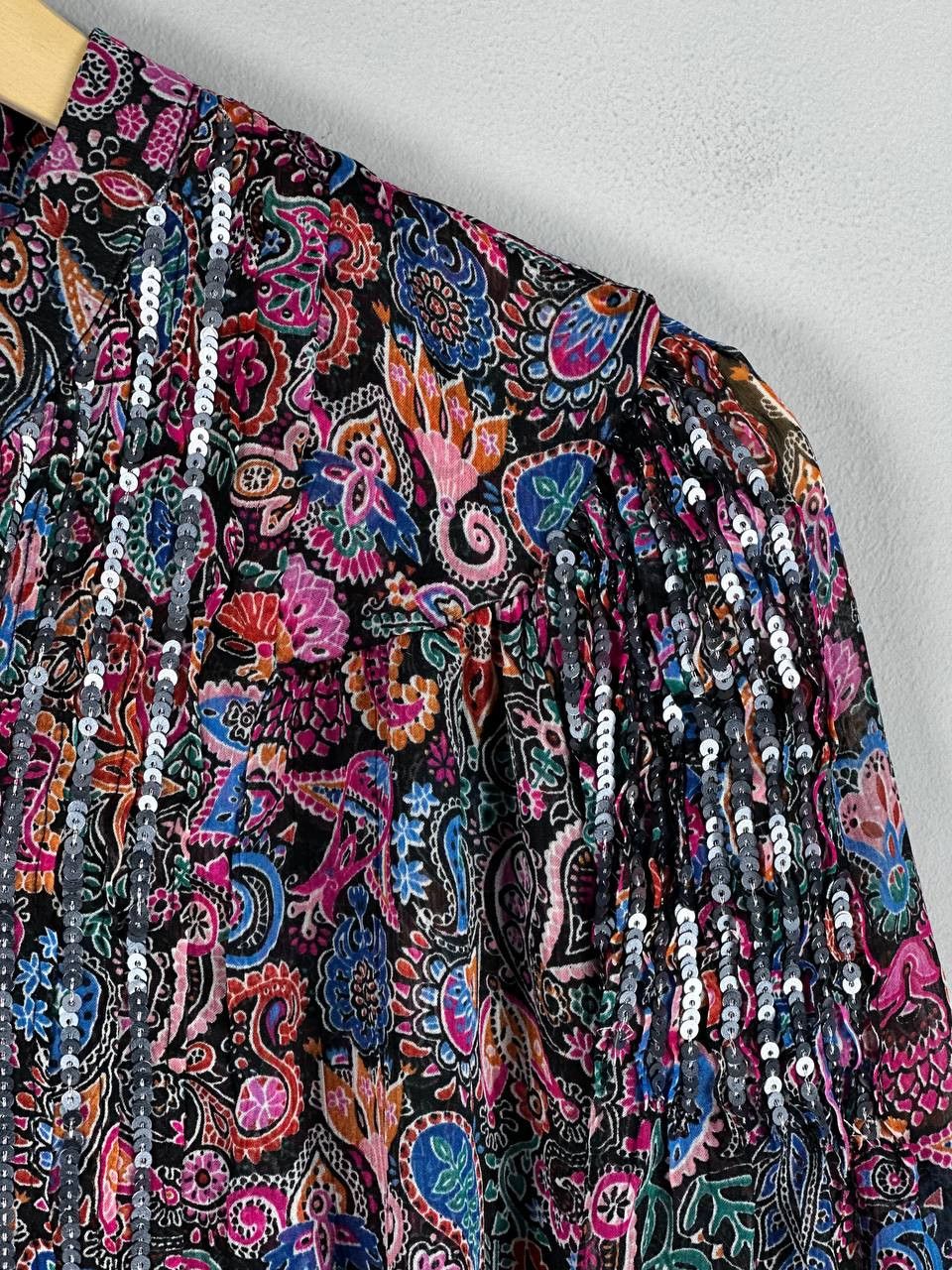 Zadig & Voltaire Zadig Voltaire Luxury Floral Midi Dress Silk Blend Size M / US 6-8 / IT 42-44 - 10 Thumbnail