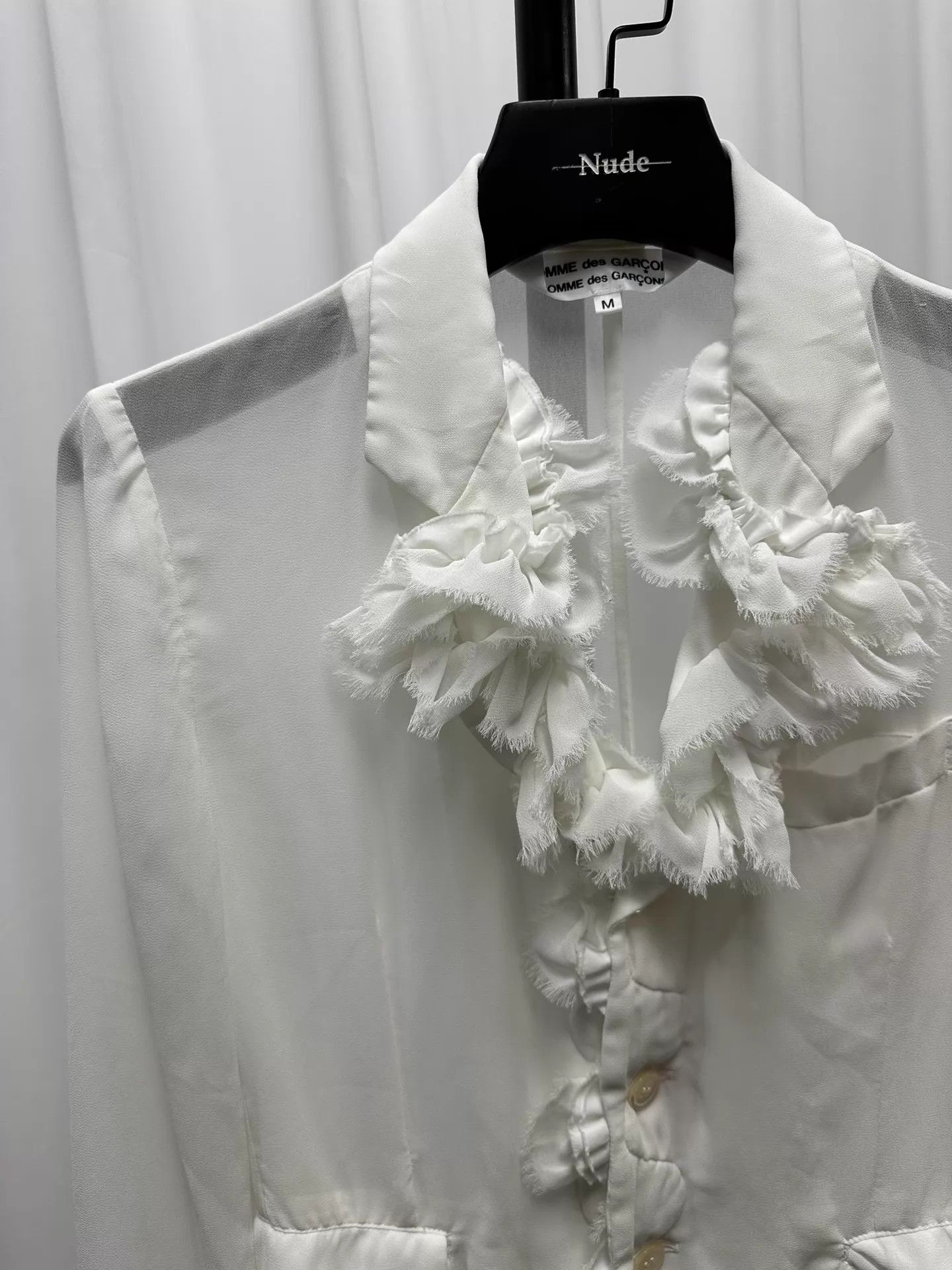 Comme des Garcons Comme des Garçons Women's Runway Lace Trim Shirts M Size M / US 6-8 / IT 42-44 - 2 Thumbnail