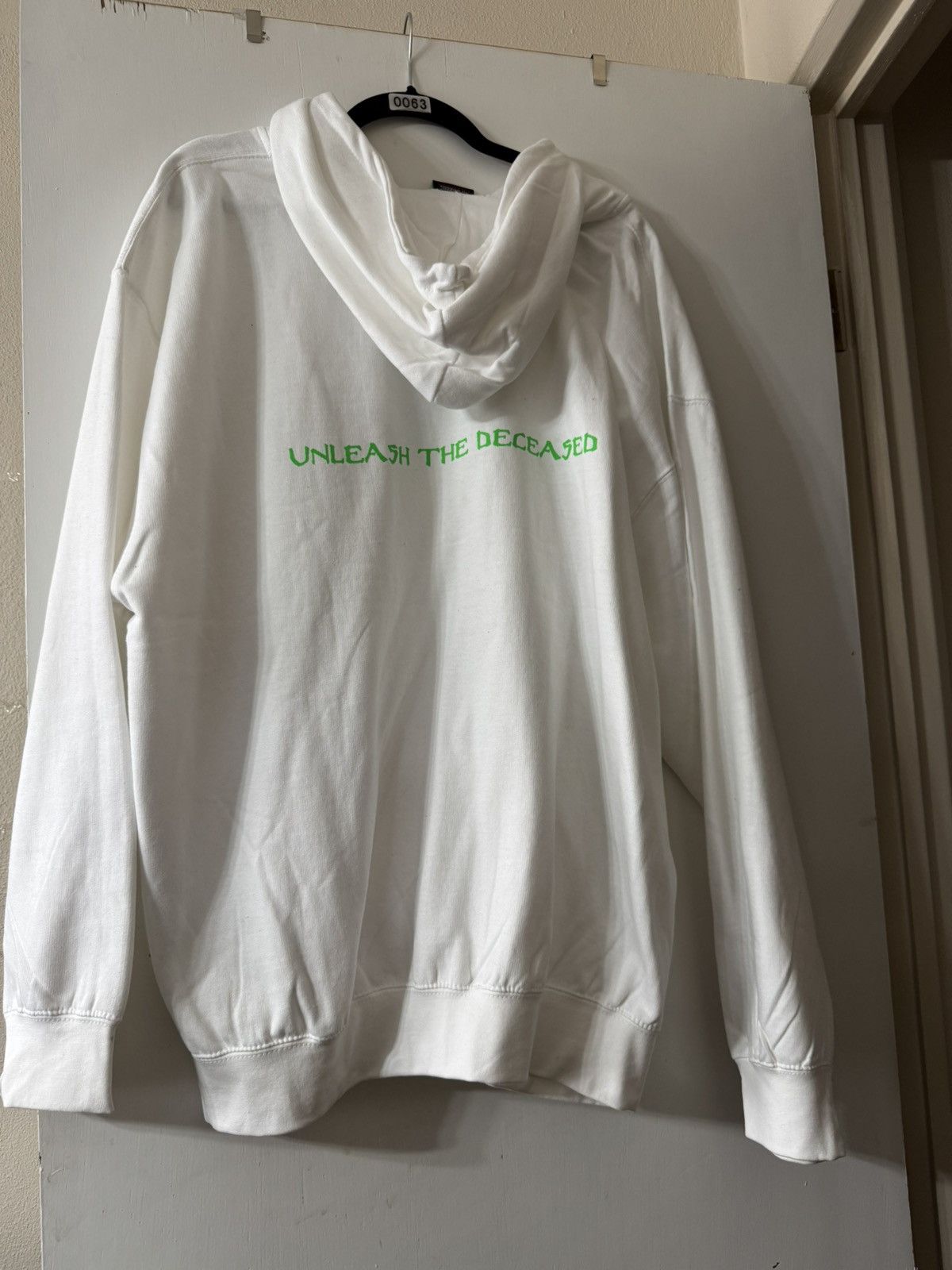 Kim Krueger Kim Krueger KIM Monster white Hoodie with Green Graphic Size US XXL / EU 58 / 5 - 3 Thumbnail