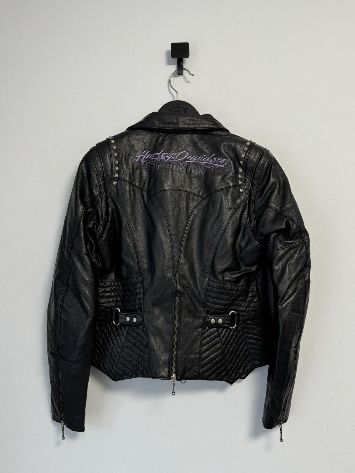 Harley Davidson Harley Davidson Vintage 90’S Leather Jacket Women’s Moto Size S / US 4 / IT 40 - 20 Thumbnail