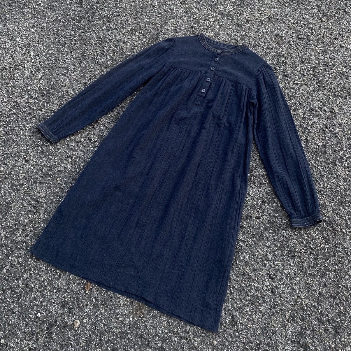 APC Vintage Dark Blue Midi Dress