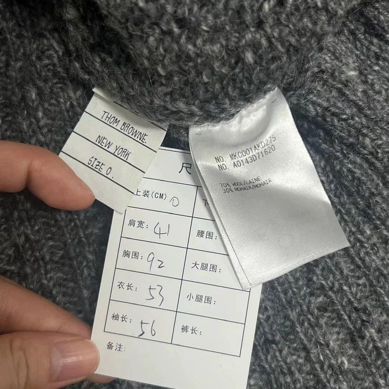 Thom Browne Thom Browne size0 Dark grey knit cardigan Size US XS / EU 42 / 0 - 4 Thumbnail