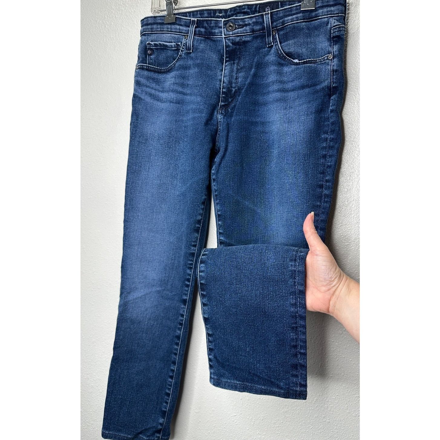 AG Adriano Goldschmied AG Adriano Medium Wash Whiskered Prima Cigarette Leg Jean 30 Size 30" / US 8 / IT 44 - 1 Thumbnail