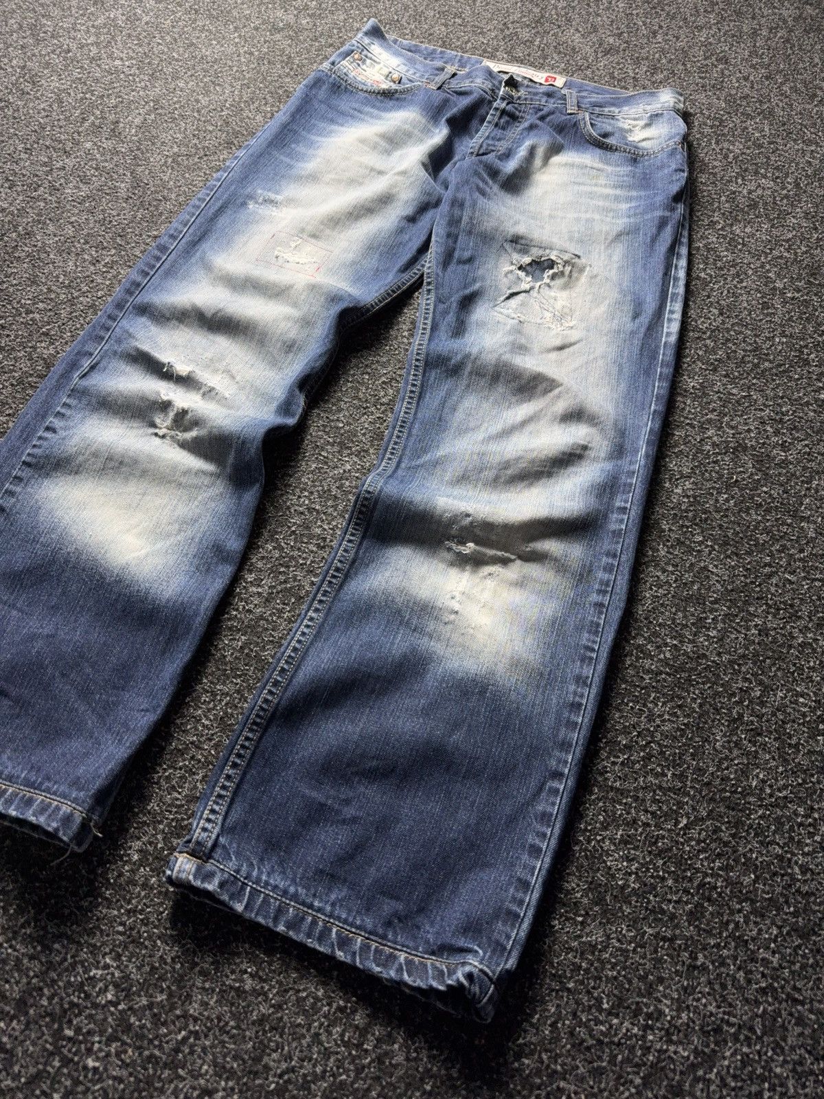 Diesel 90s Diesel Industry Zip Back Pocket Jeans Made in Italy Y2K Size US 33 - 4 Thumbnail