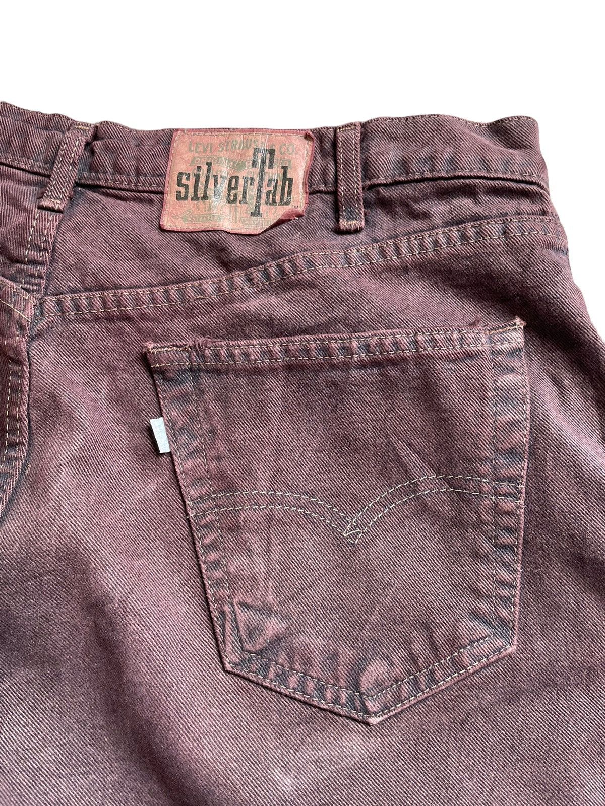 Levi's Vintage Rare 90’s Levis Silvertab Baggy Maroon Colour Size US 36 / EU 52 - 10 Thumbnail