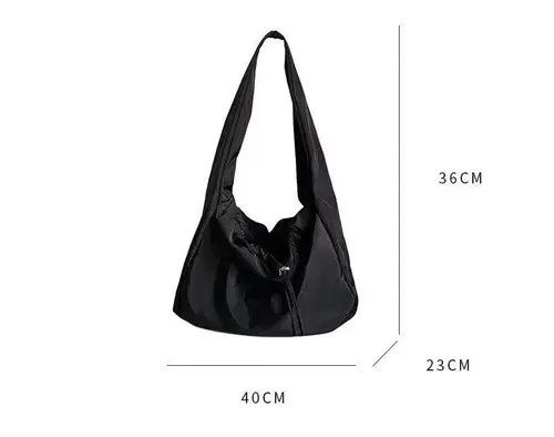 Japanese Brand × Vintage Oversized baggy black shoulder tote bag Size ONE SIZE - 3 Thumbnail