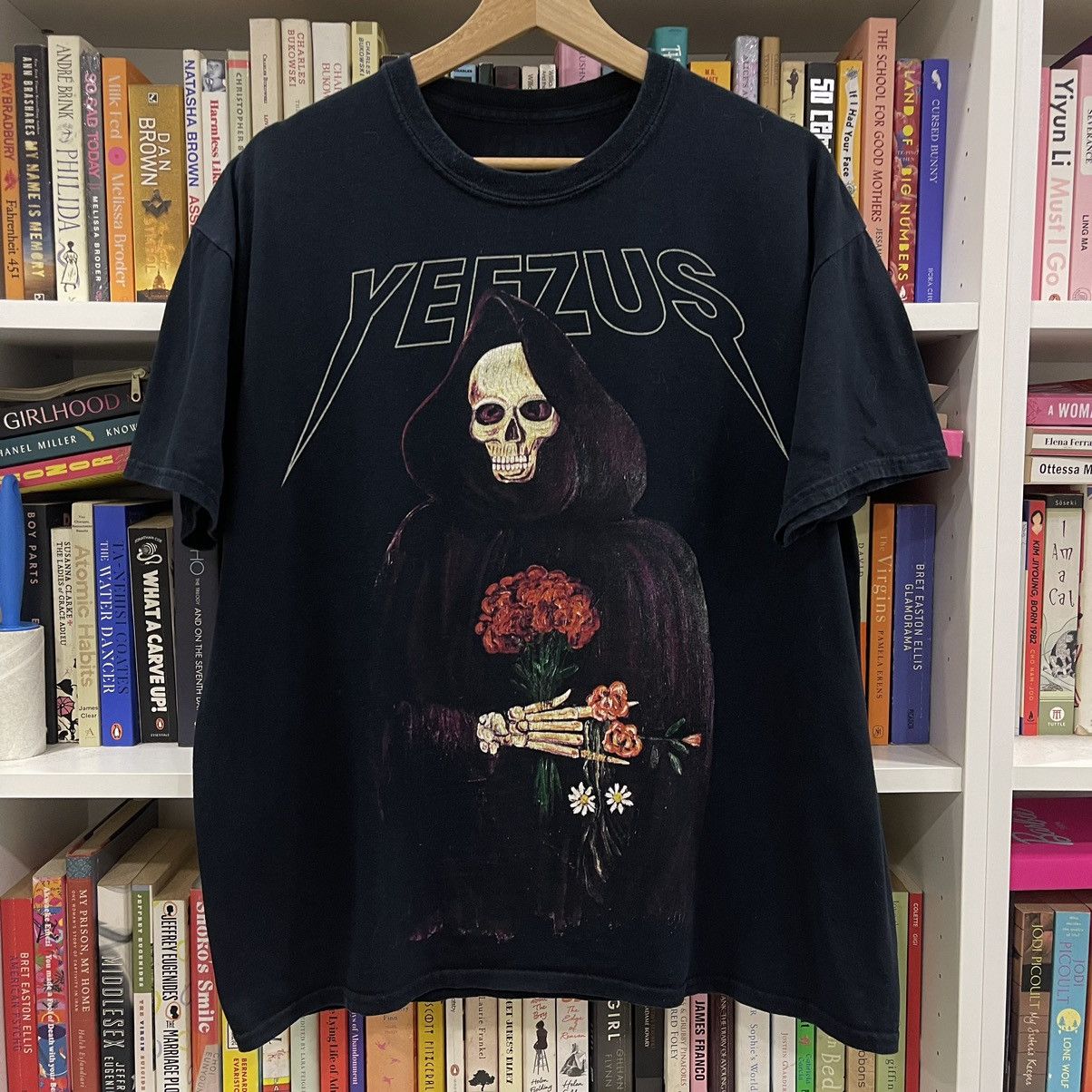 Kanye West Kanye West Wes Lang Reaper Skull And Roses Yeezus Tour Tee ...